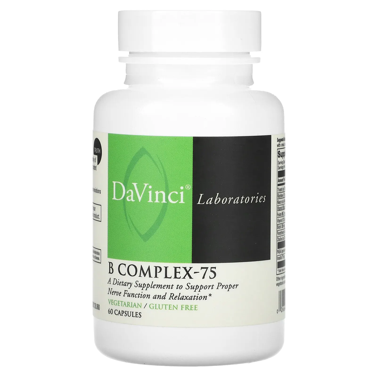 DaVinci Laboratories of Vermont, B Complex-75, 60 капсул