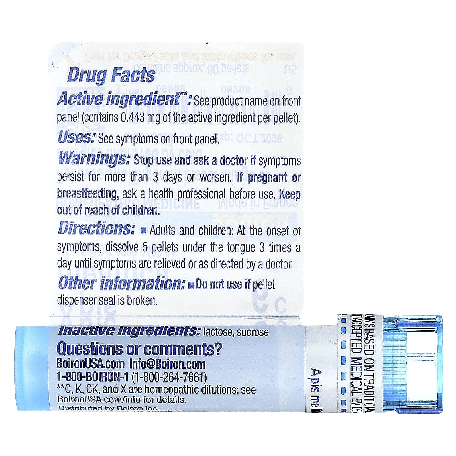 Boiron, Apis Mellifica, 6C, прибл. 80 гранул