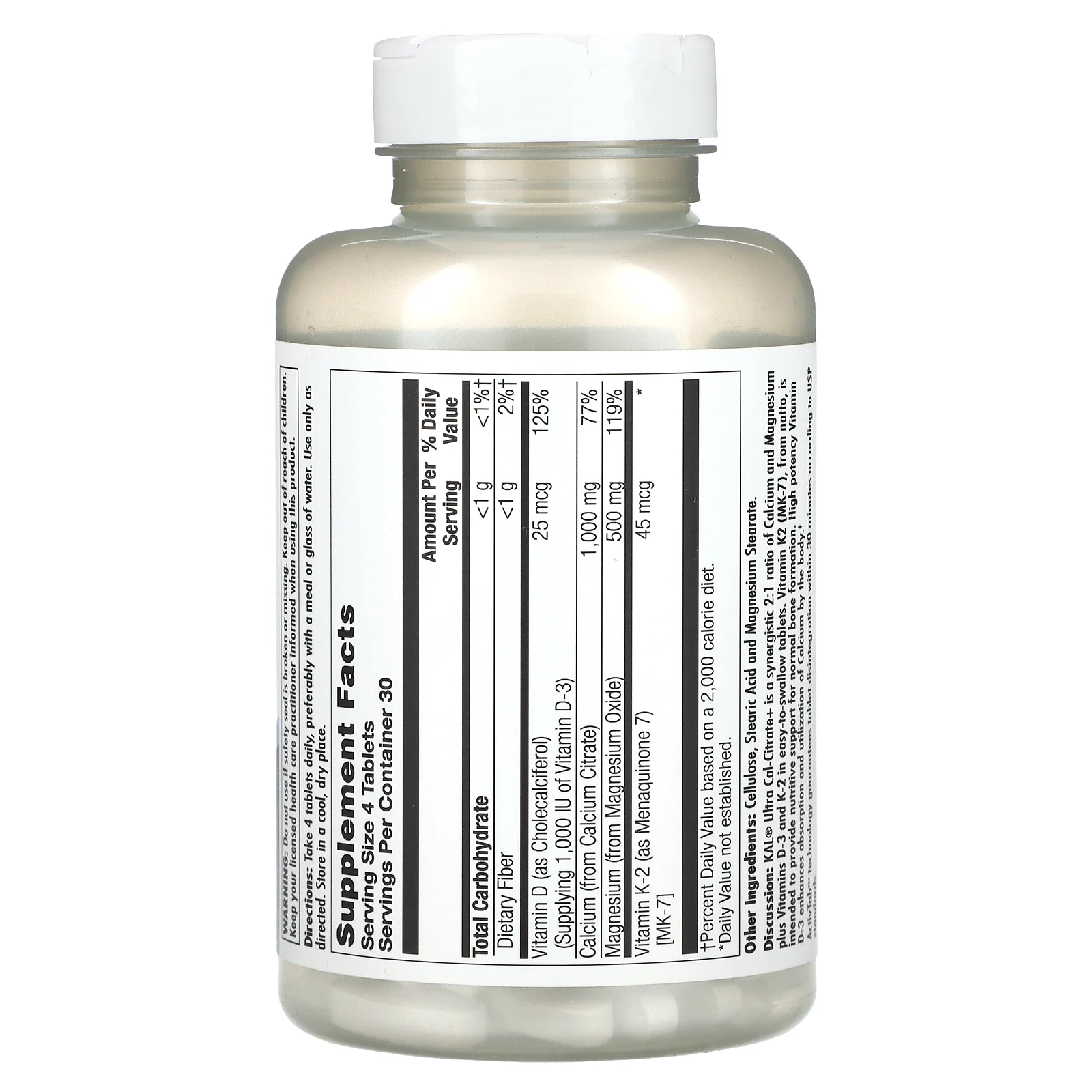 KAL, Ultra Cal-Citrate+, 120 таблеток