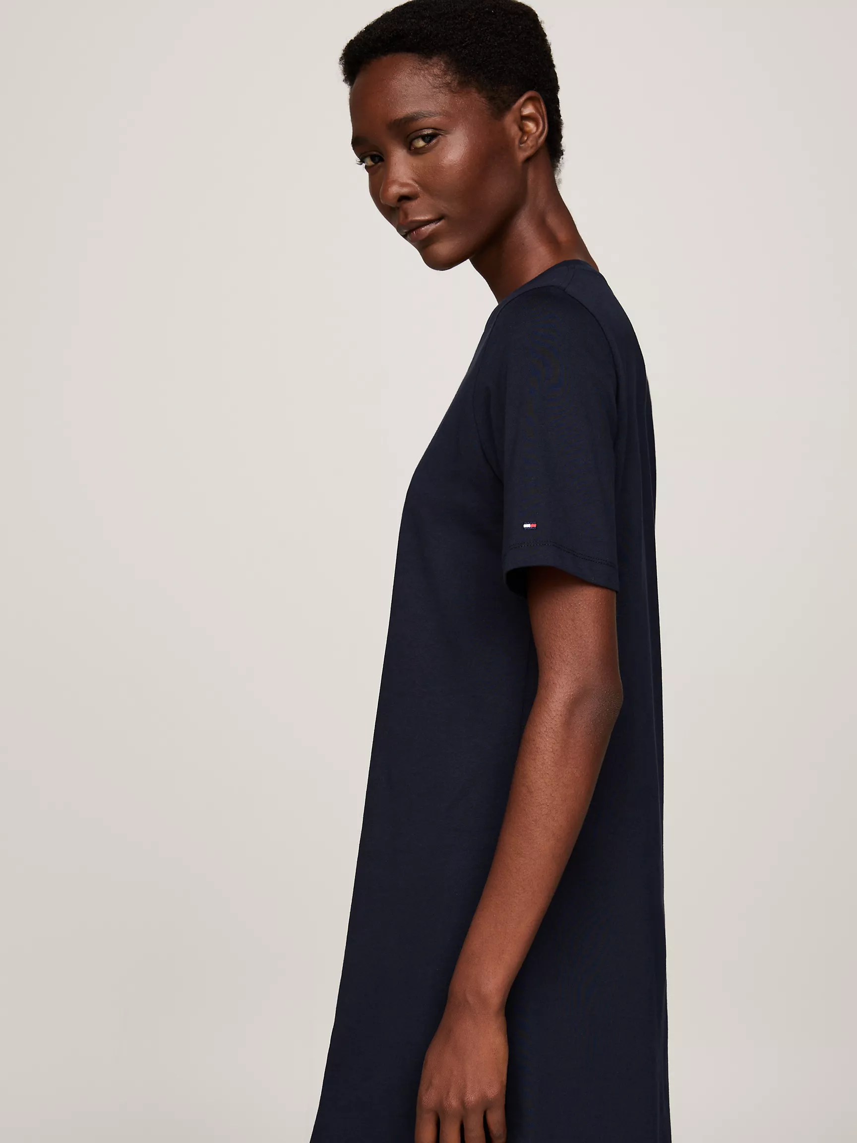 Женское платье Tommy Hilfiger, Морское платье-футболка с логотипом