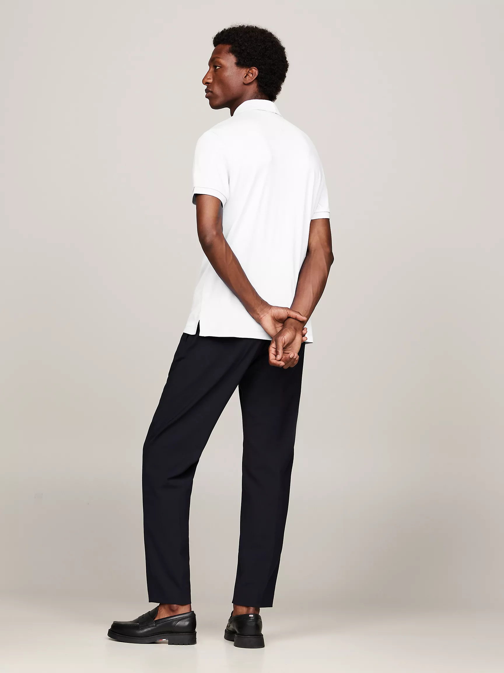 Мужское поло Tommy Hilfiger, Поло стандартного кроя из ткани Interlock с логотипом TH