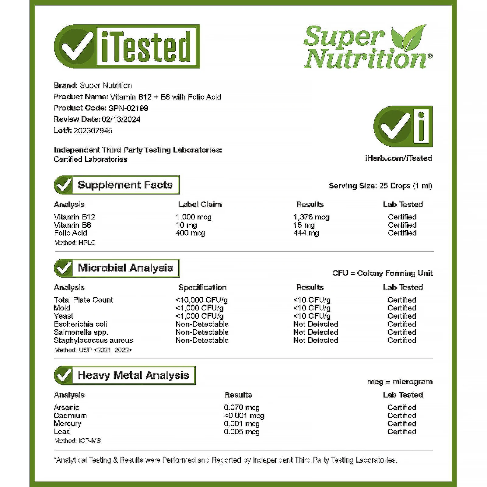 Super Nutrition, витамины B12 и B6 с фолиевой кислотой, 30 мл (1 жидк. унция)