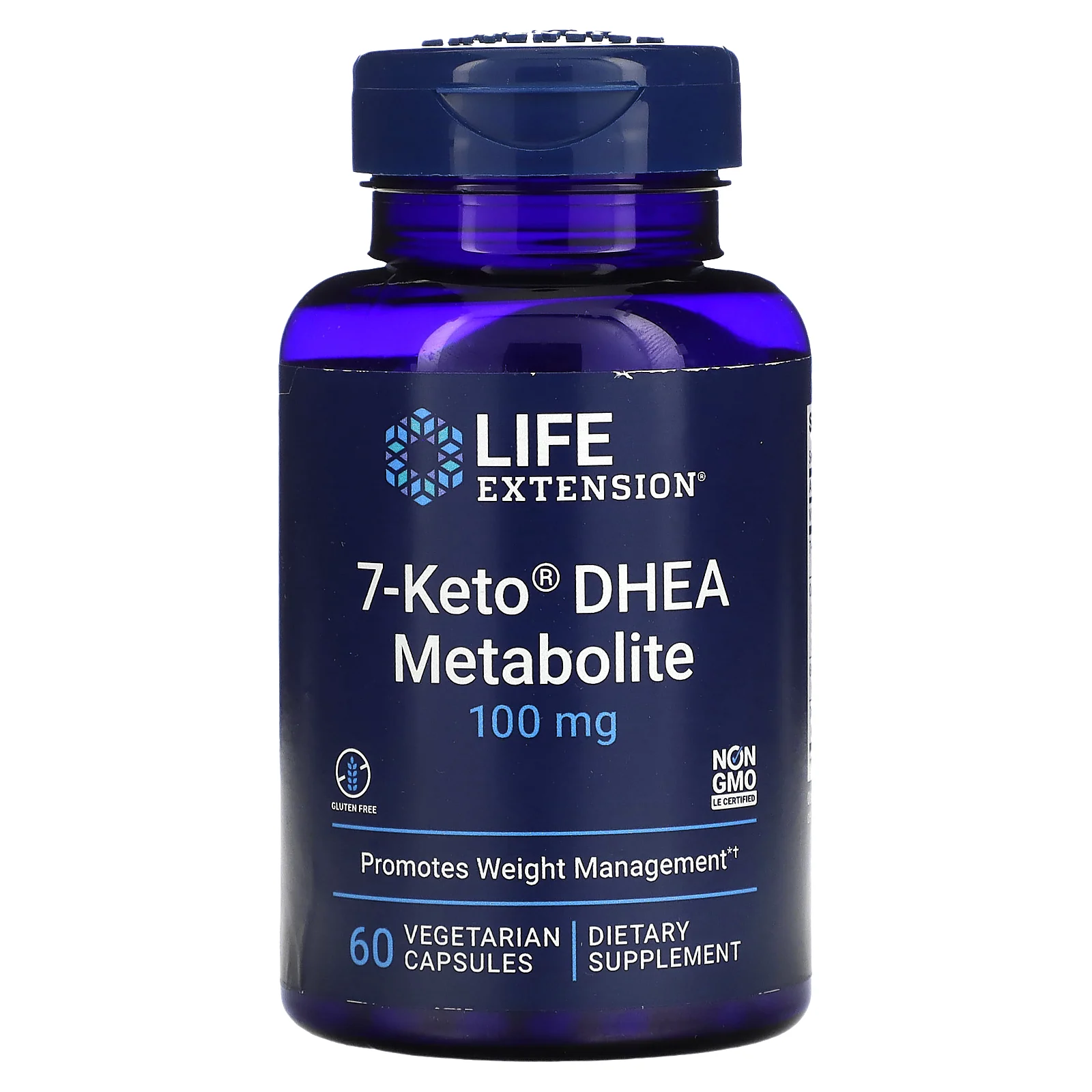 Life Extension, 7-Keto, ДГЭА, метаболит, 100 мг, 60 вегетарианских капсул