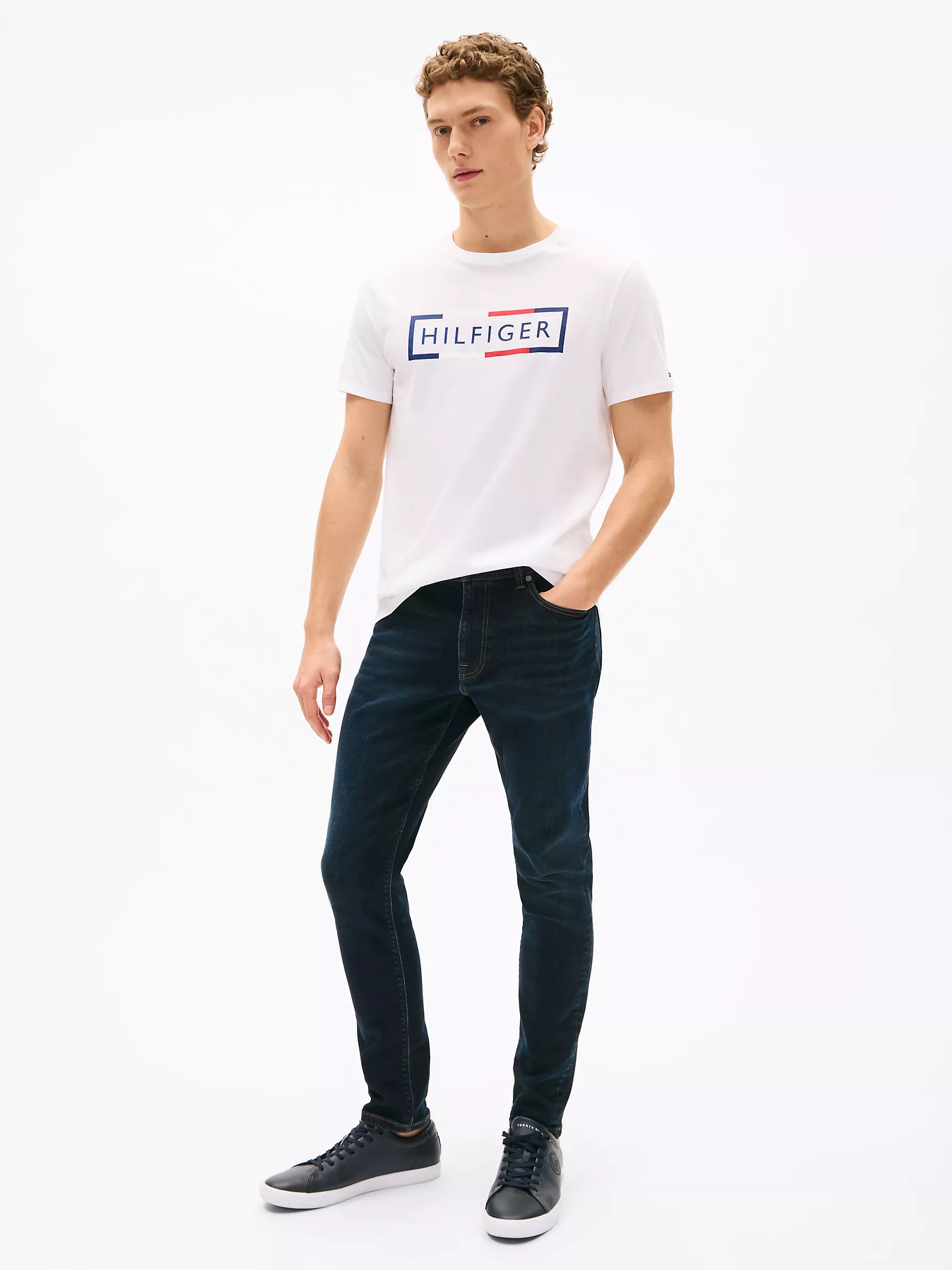 Мужская футболка Tommy Hilfiger, Футболка с фирменным логотипом в рамке