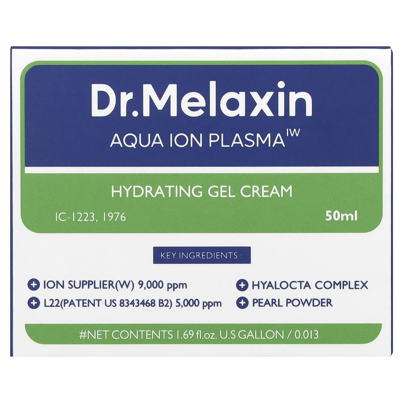 Dr.Melaxin, Aqua Ion Plasma Hydrating Gel Cream, 50 мл (1,69 жидк. Унции)