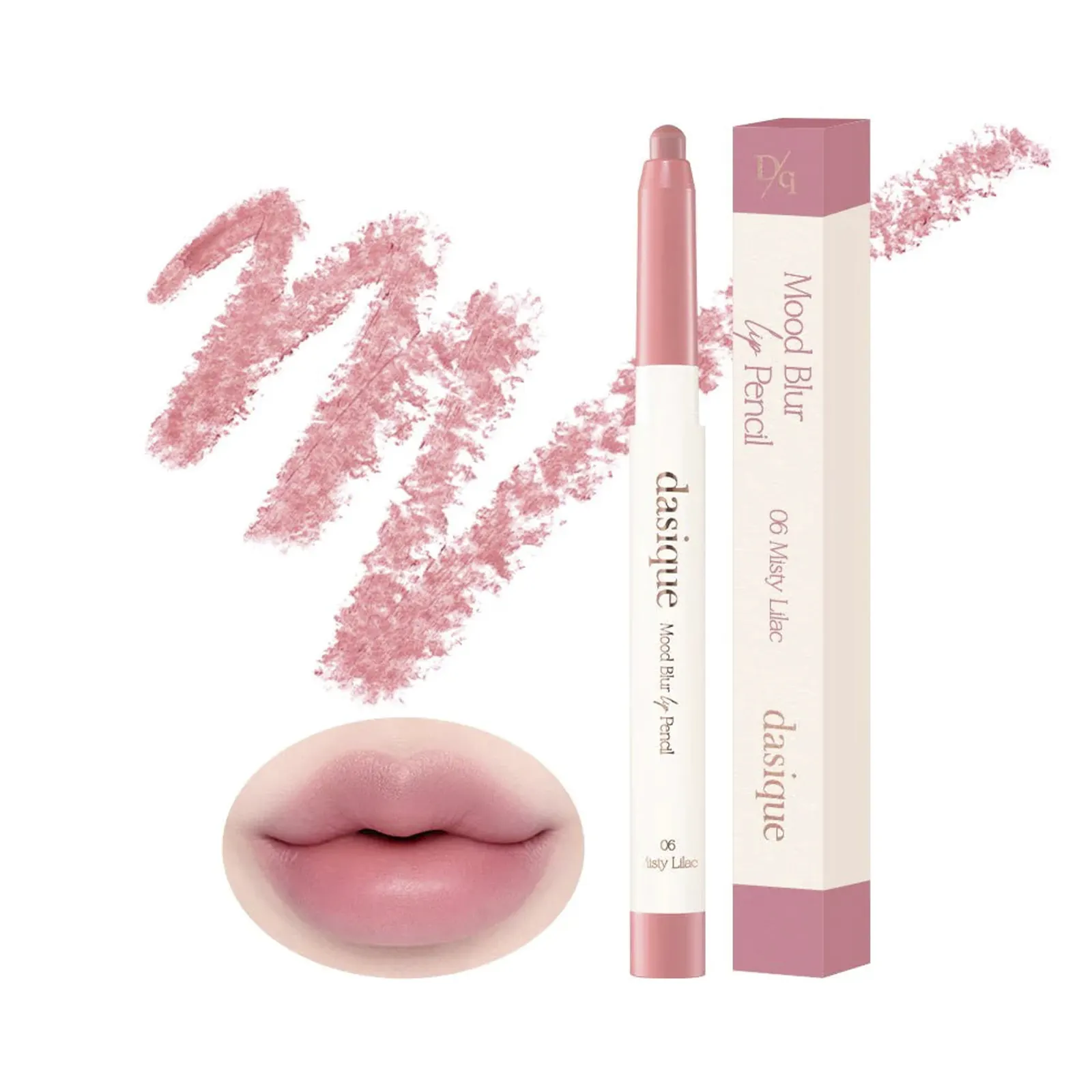 Dasique, Mood Blur Lip Pencil, оттенок 06, сиреневый, 0,9 г (0,03 унции)
