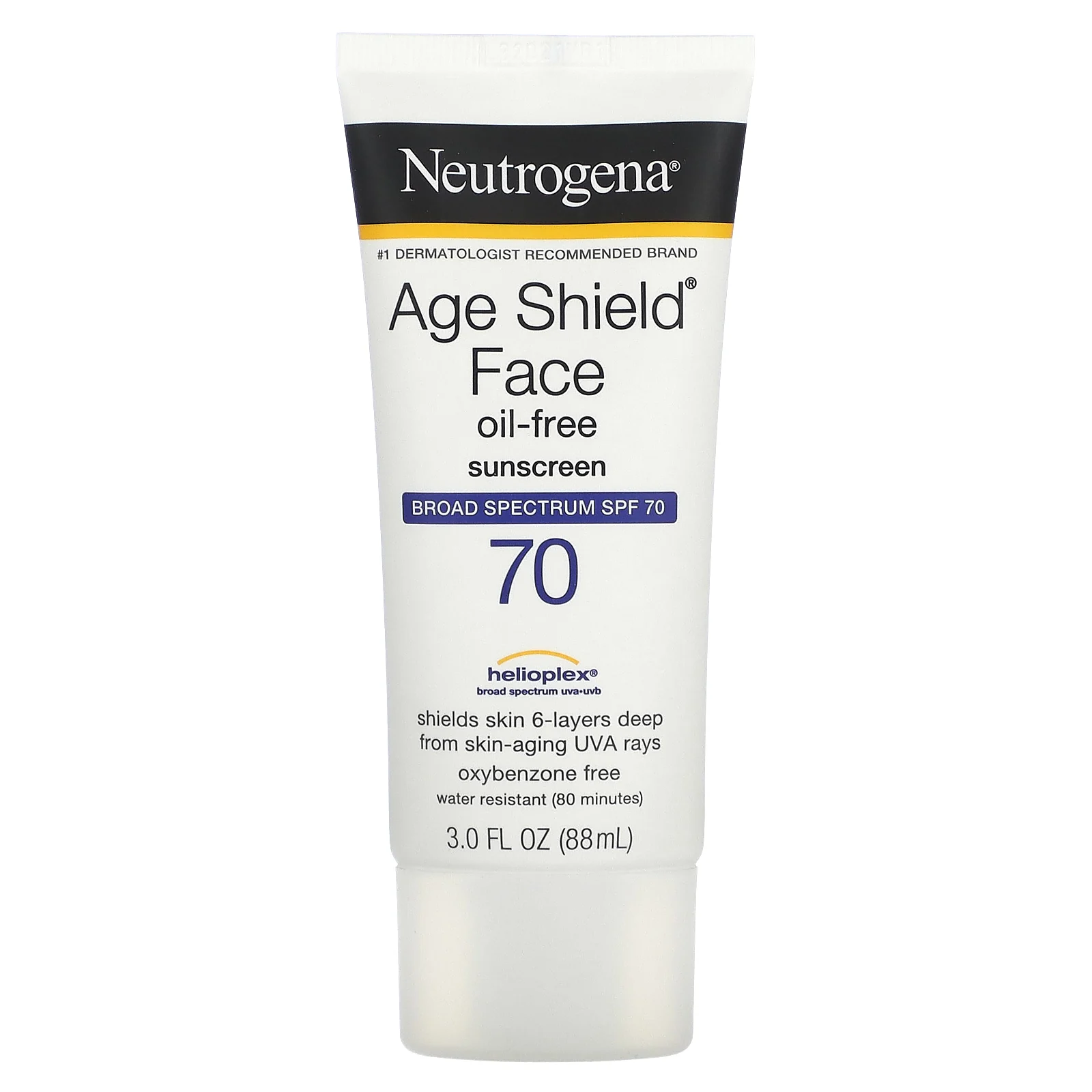 Neutrogena, Age Shield, солнцезащитное средство для лица, SPF 70, 88 мл (3 жидк. Унции)
