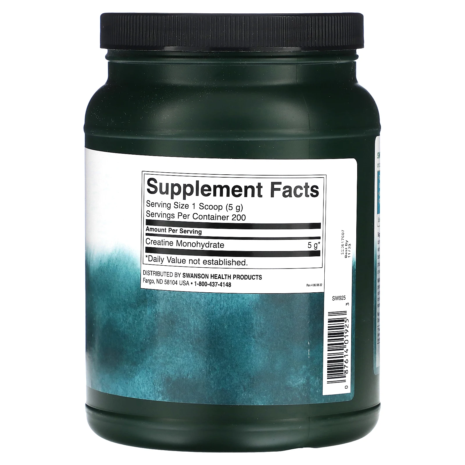 Swanson, креатин в порошке, 1 кг (2 фунта 3 унции)