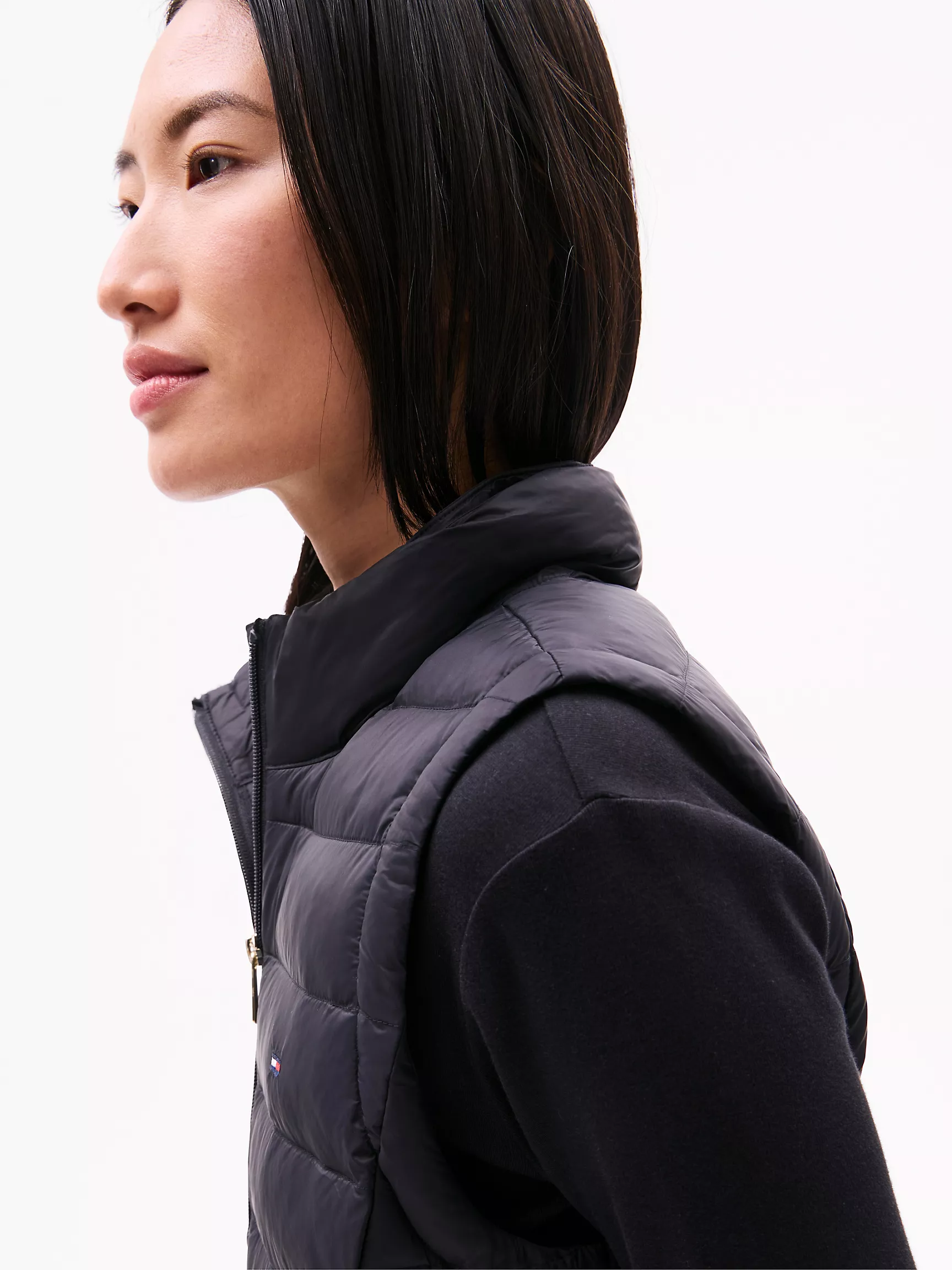 Женская куртка Tommy Hilfiger, Легкий пуховой жилет с капюшоном