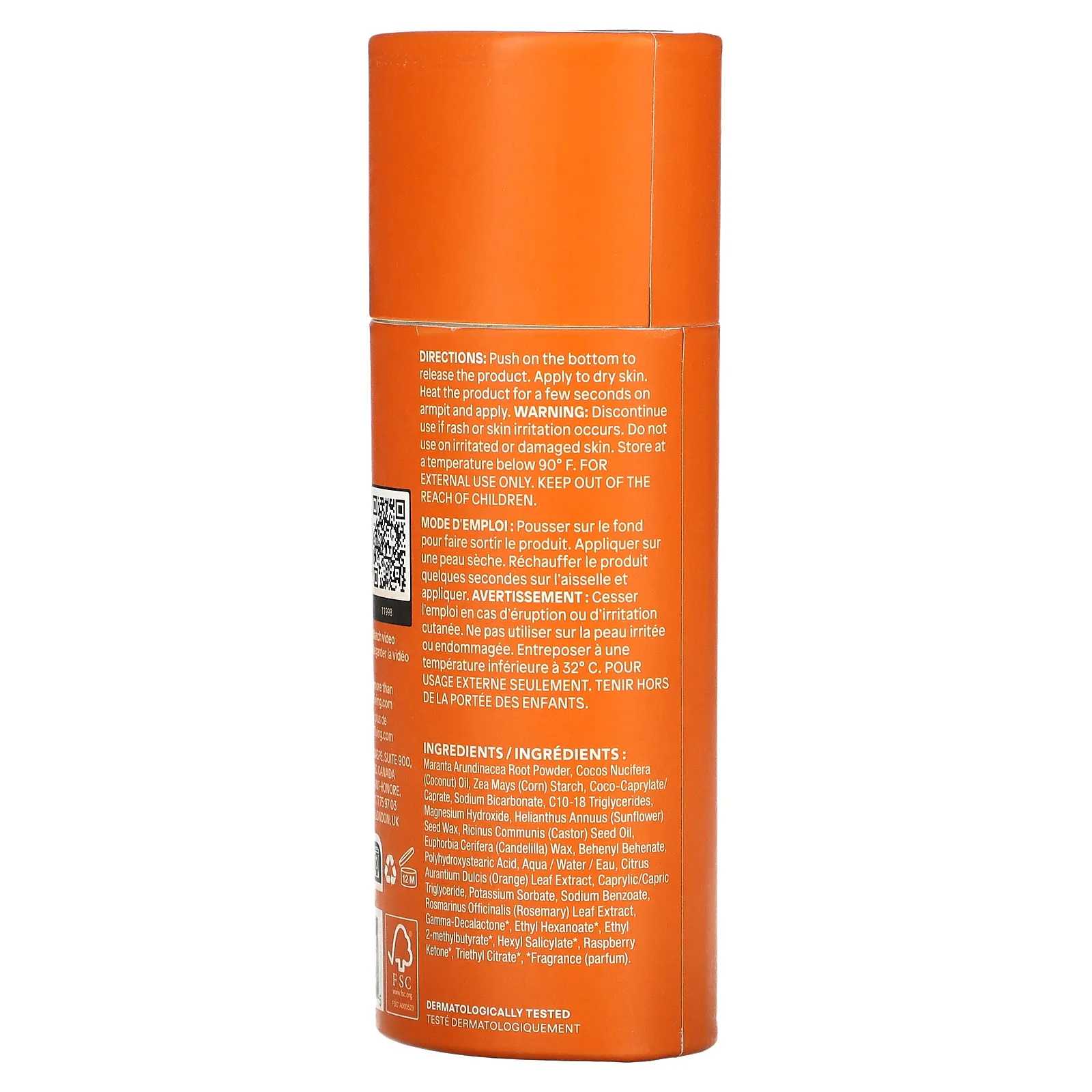 ATTITUDE, Super Leaves, дезодорант, листья апельсина, 85 г (3 унции)