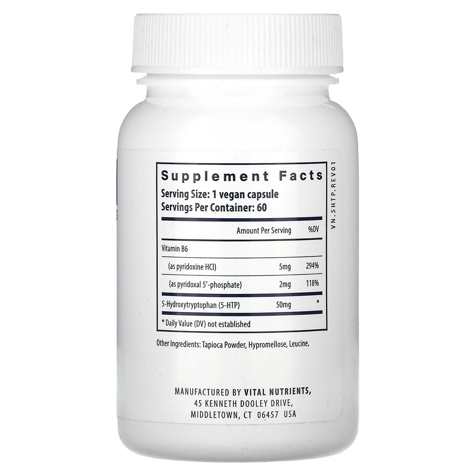 Vital Nutrients, 5-HTP, 50 мг, 60 веганских капсул