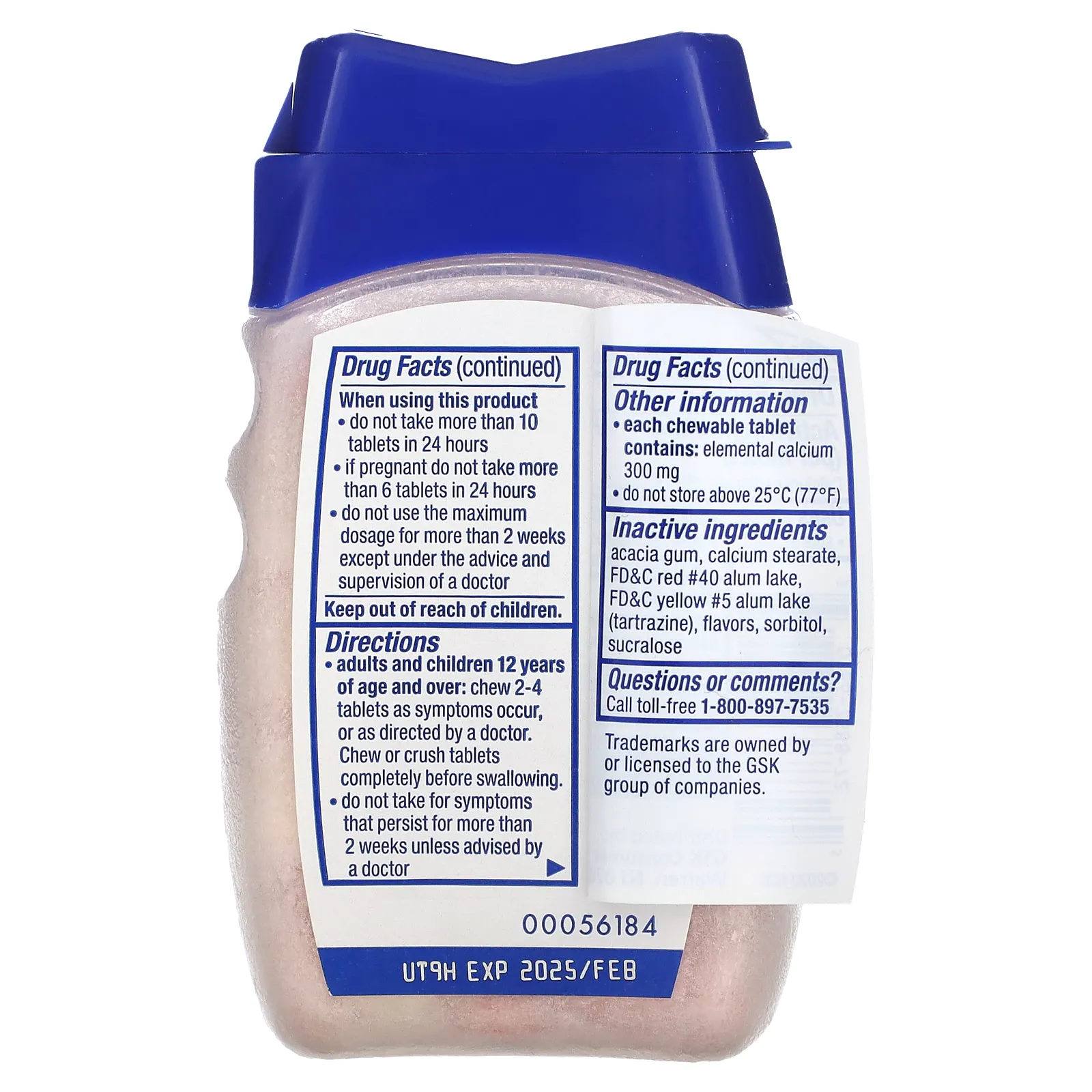 Tums, Антацид повышенной силы, дыня и ягоды, 750 мг, 80 жевательных таблеток