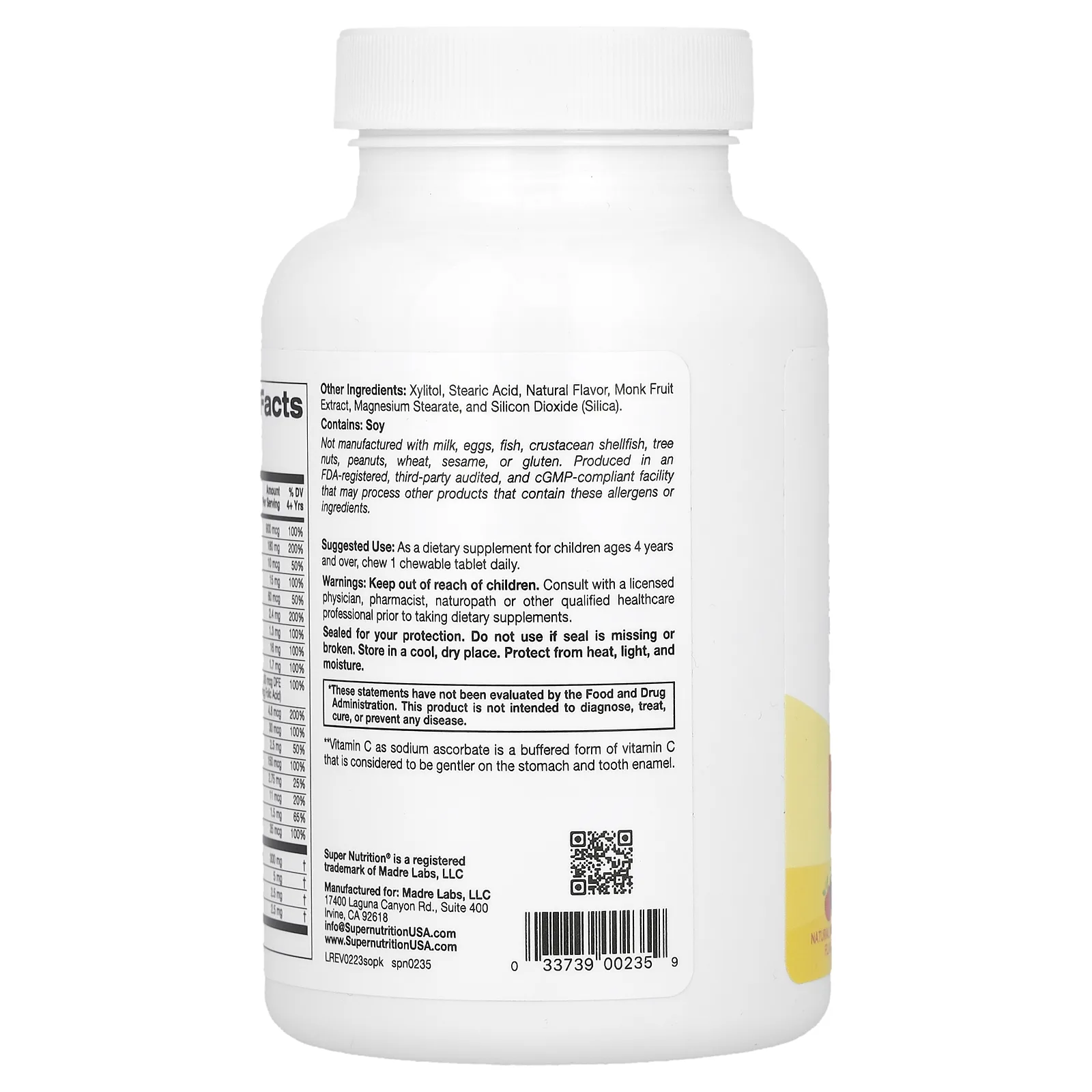 Super Nutrition, Perfect Kids, мультивитаминный комплекс для детей, с ягодным вкусом, 60 вегетарианских жевательных таблеток