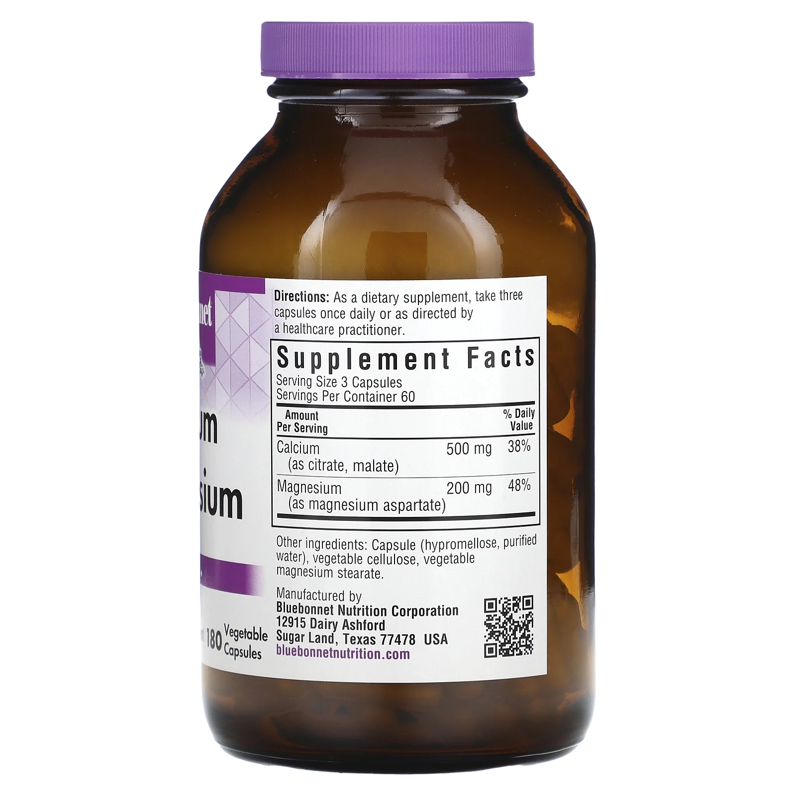 Bluebonnet Nutrition, кальций и магний, 180 капсул