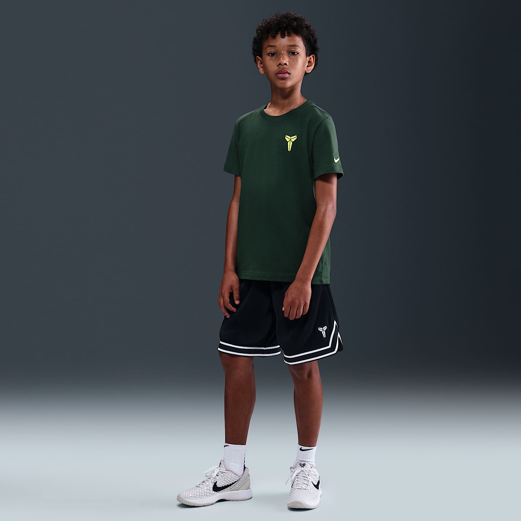 Kobe Big Kids' (Boys') Pleated Basketball Shorts