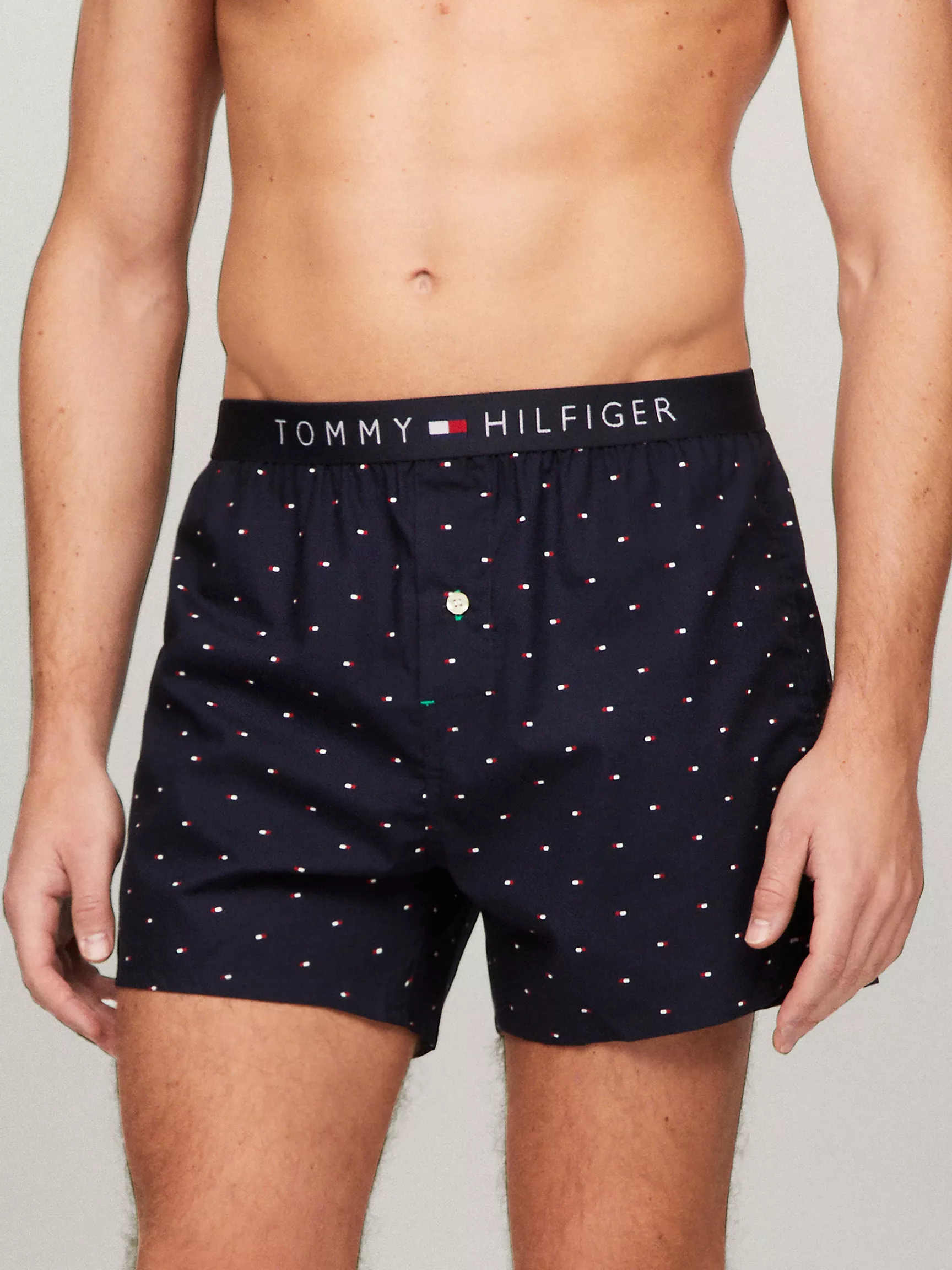Мужское нижнее белье Tommy Hilfiger, Приталенные тканевые боксеры