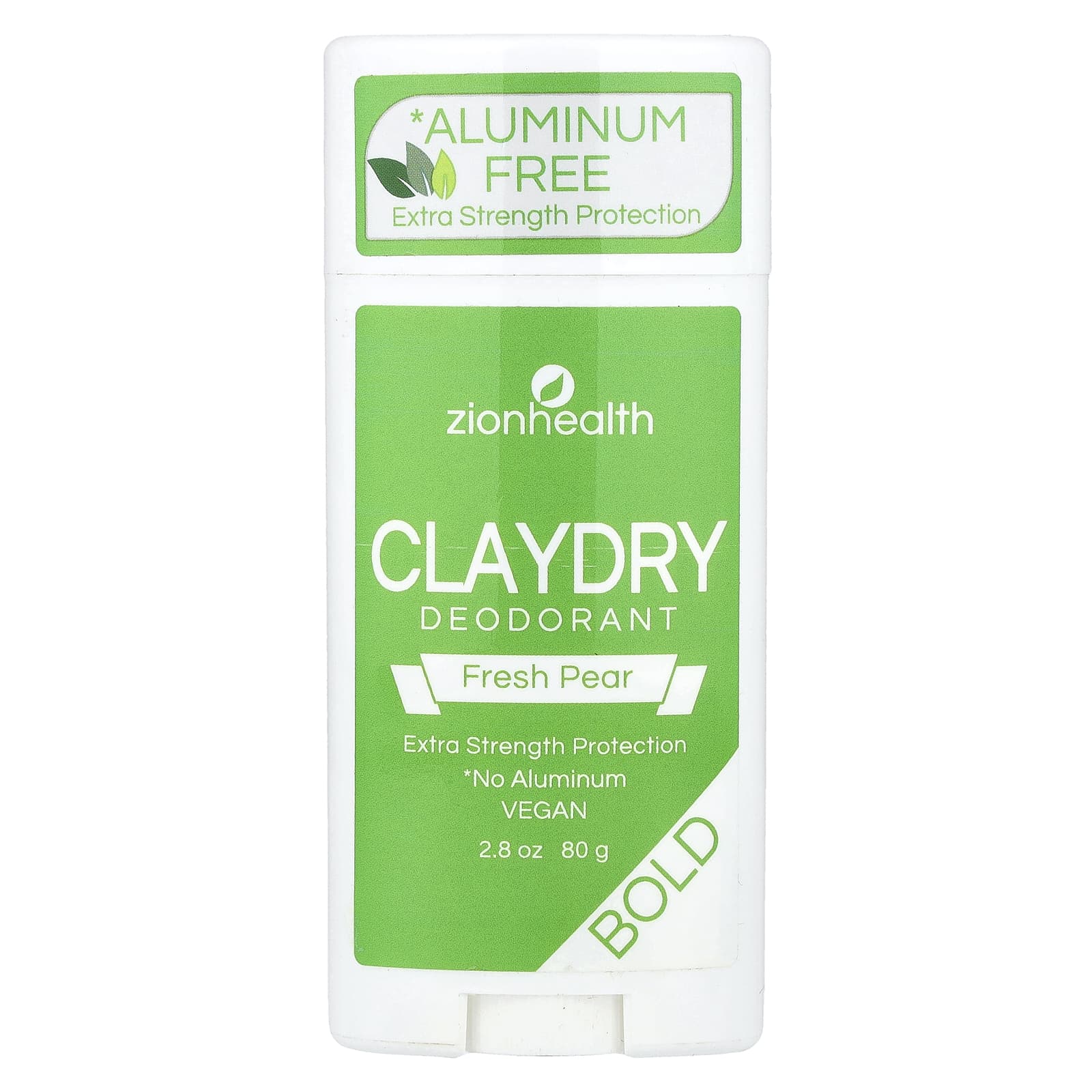 Zion Health, Bold, дезодорант ClayDry, свежесть груши, 80 г (2,8 унции)