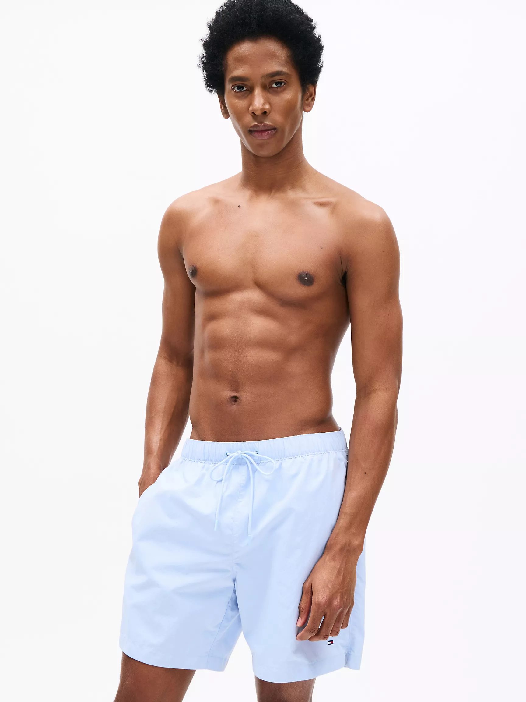 Мужские купальники Tommy Hilfiger, Однотонные плавательные шорты (7 дюймов)