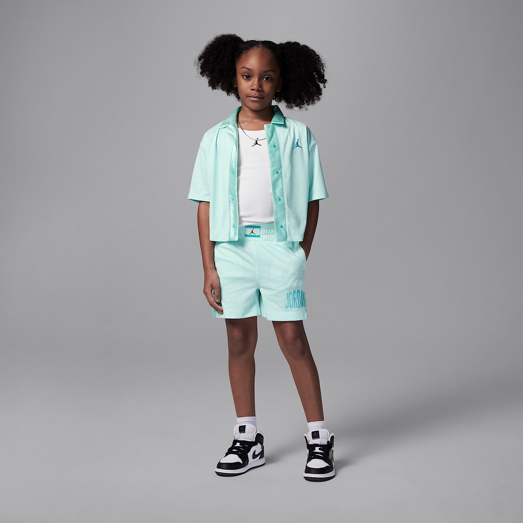 Jordan Dri-FIT Training Camp Little Kids' Jumpman Mesh Shorts