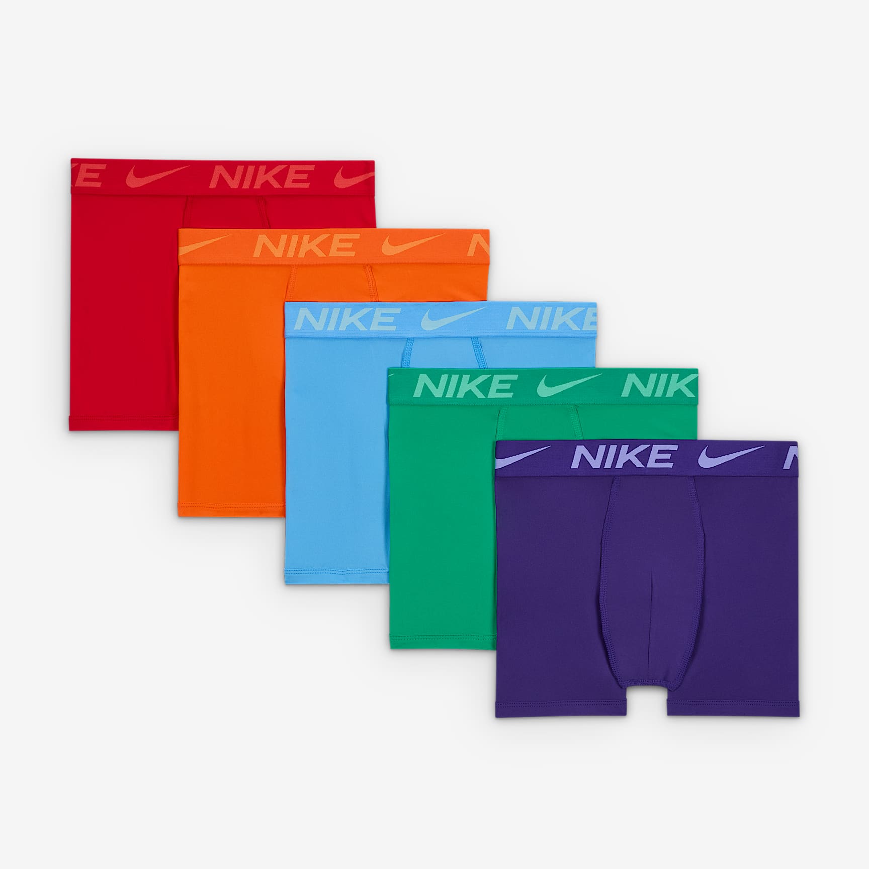 Nike Dri-FIT Big Kids' Color Pop Boxer Briefs (5-Pack)