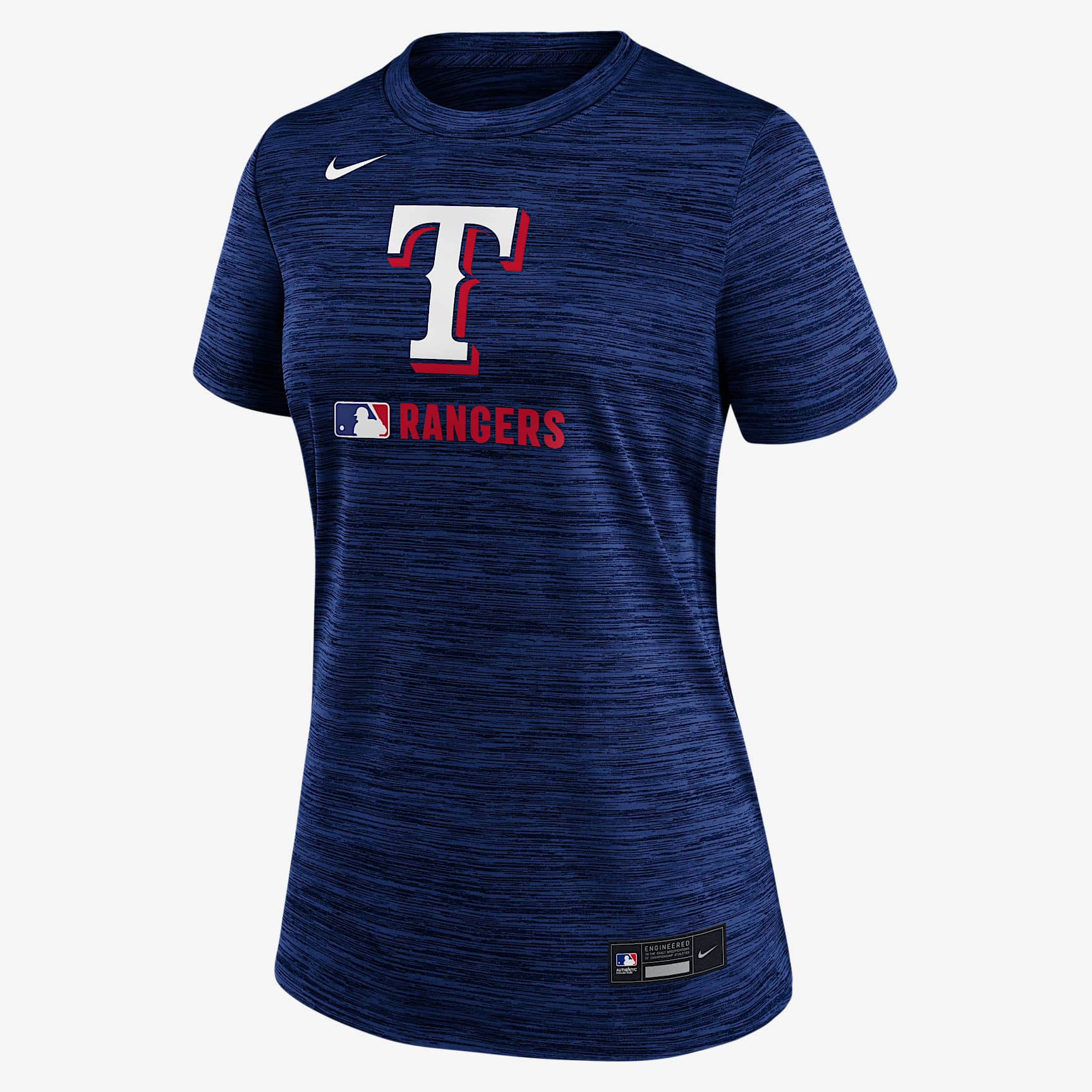 Texas Rangers Authentic Collection Velocity Women's Nike Dri-FIT MLB T-Shirt