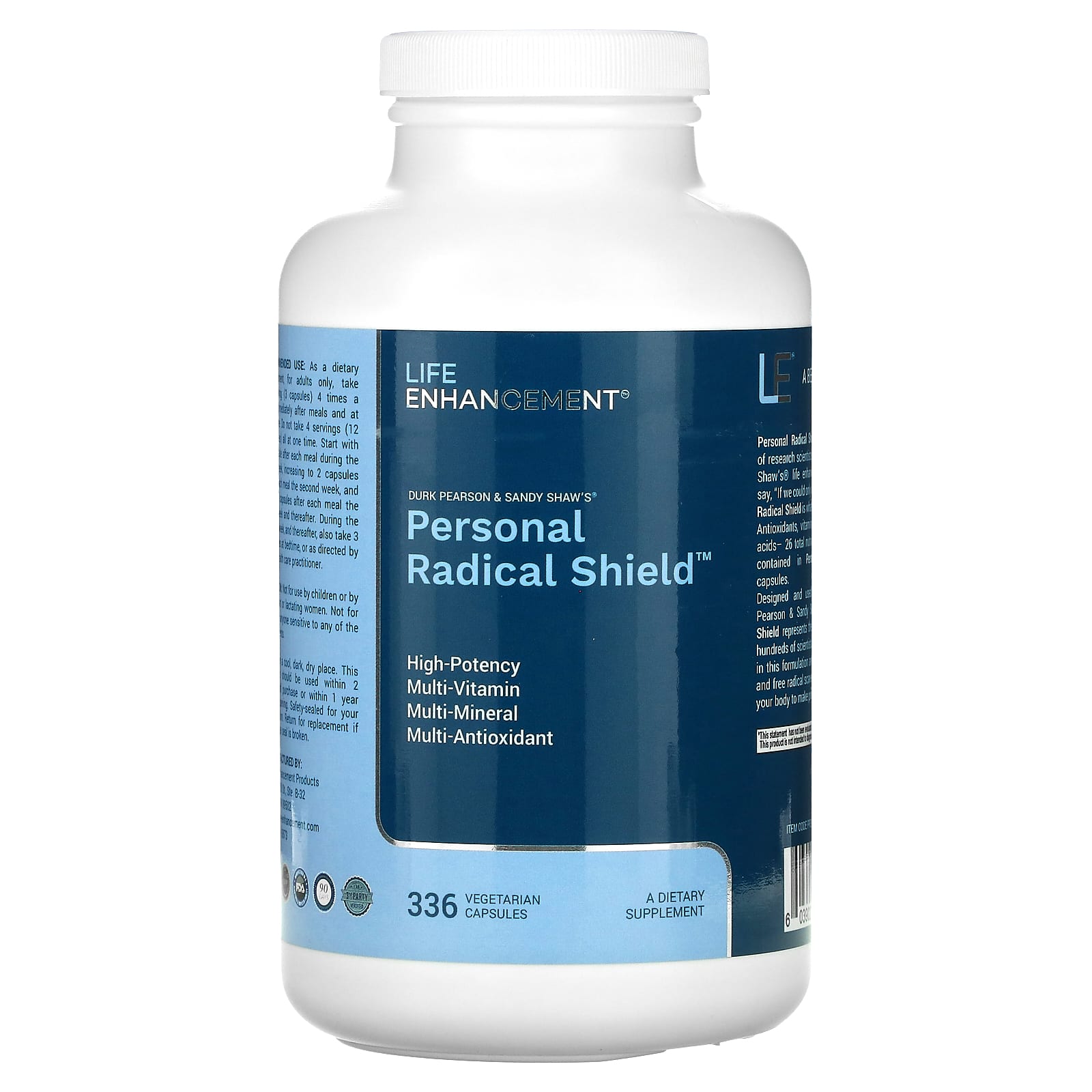 Life Enhancement, Durk Pearson & Sandy Shaw's, Personal Radical Shield, 336 капсул