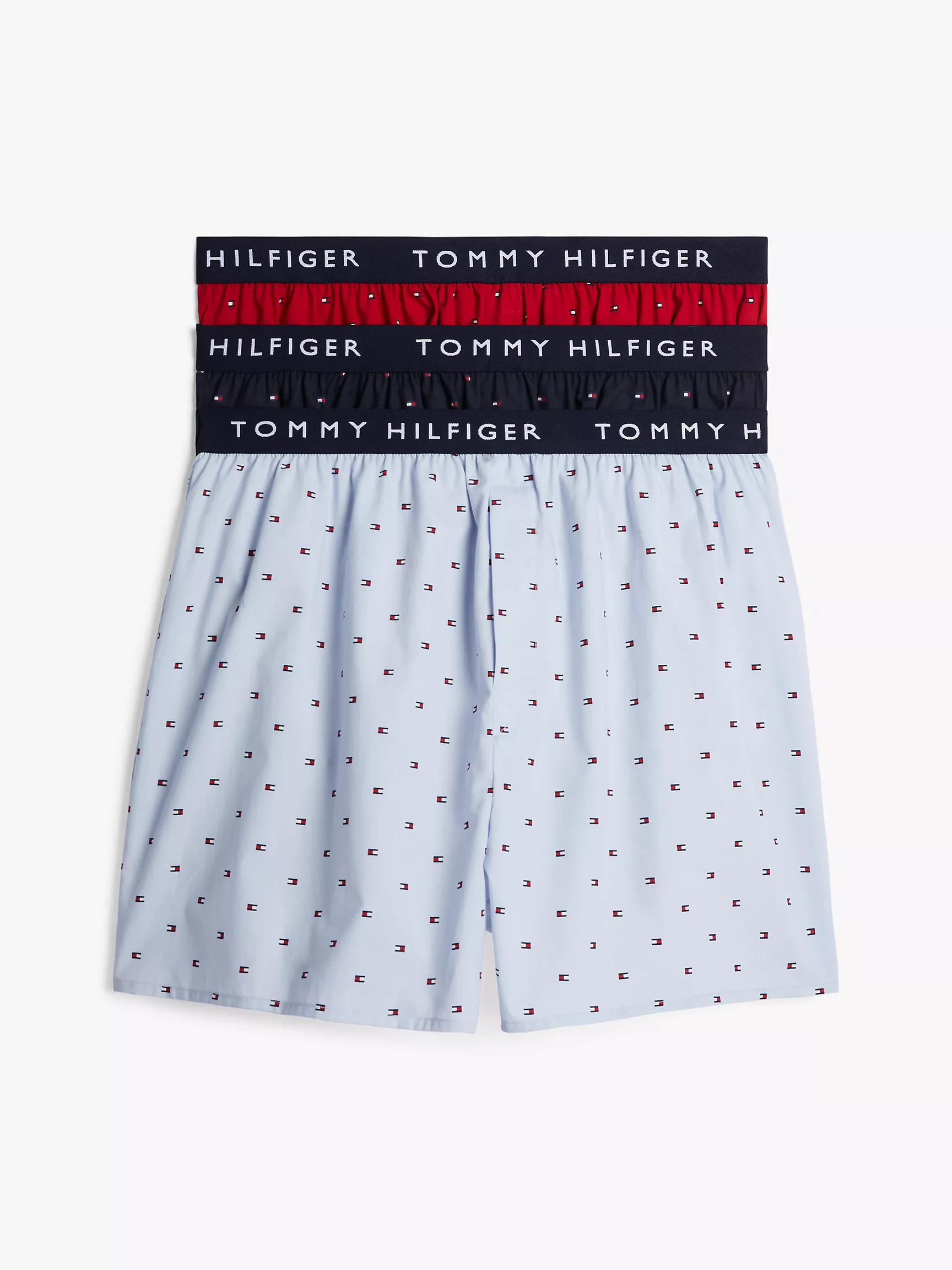 Мужское нижнее белье Tommy Hilfiger, Тканые боксёры Tommy с логотипом (набор 3 шт.)