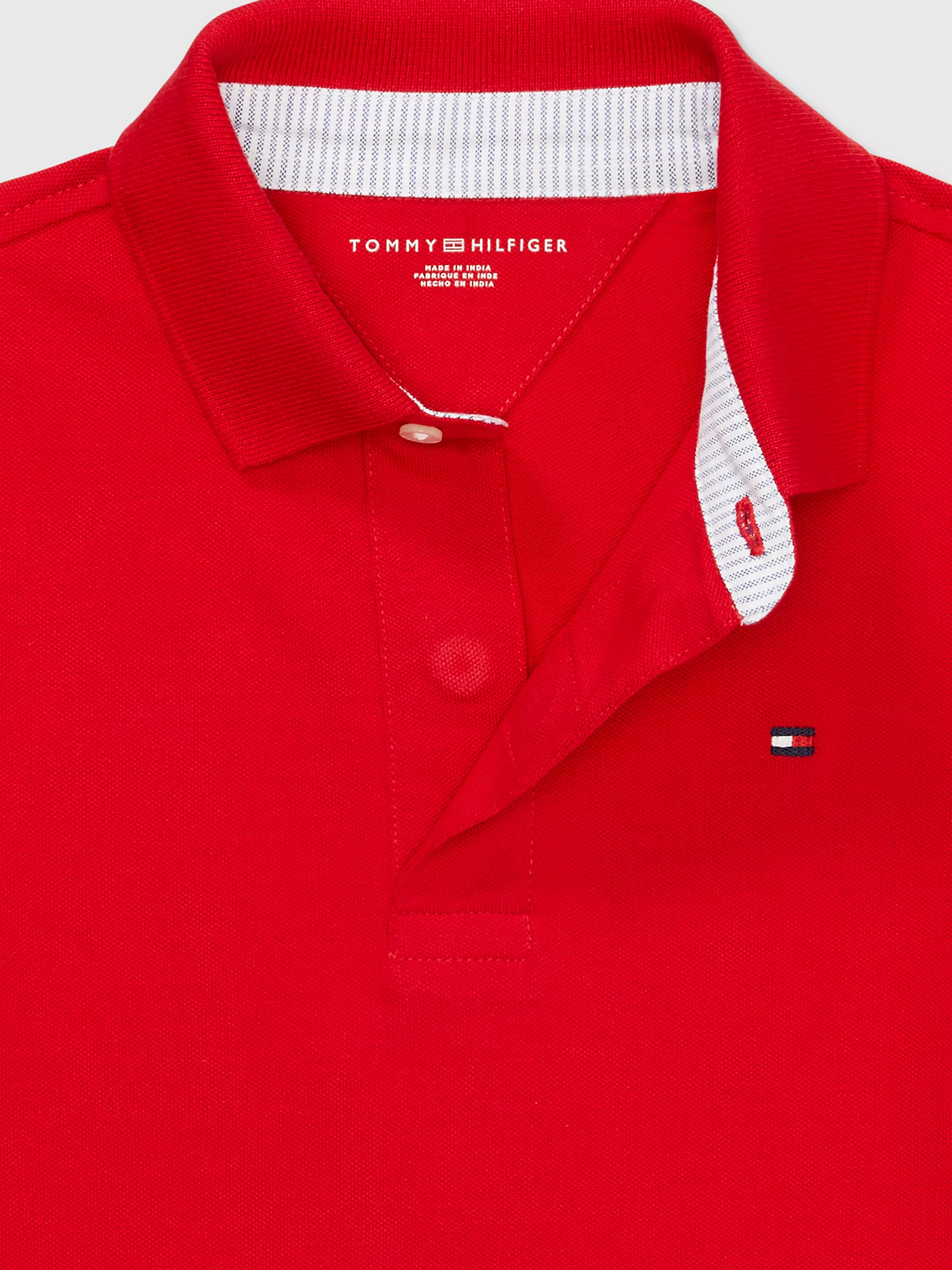 Рубашка-поло для мальчиков Tommy Hilfiger, Детское эластичное однотонное поло