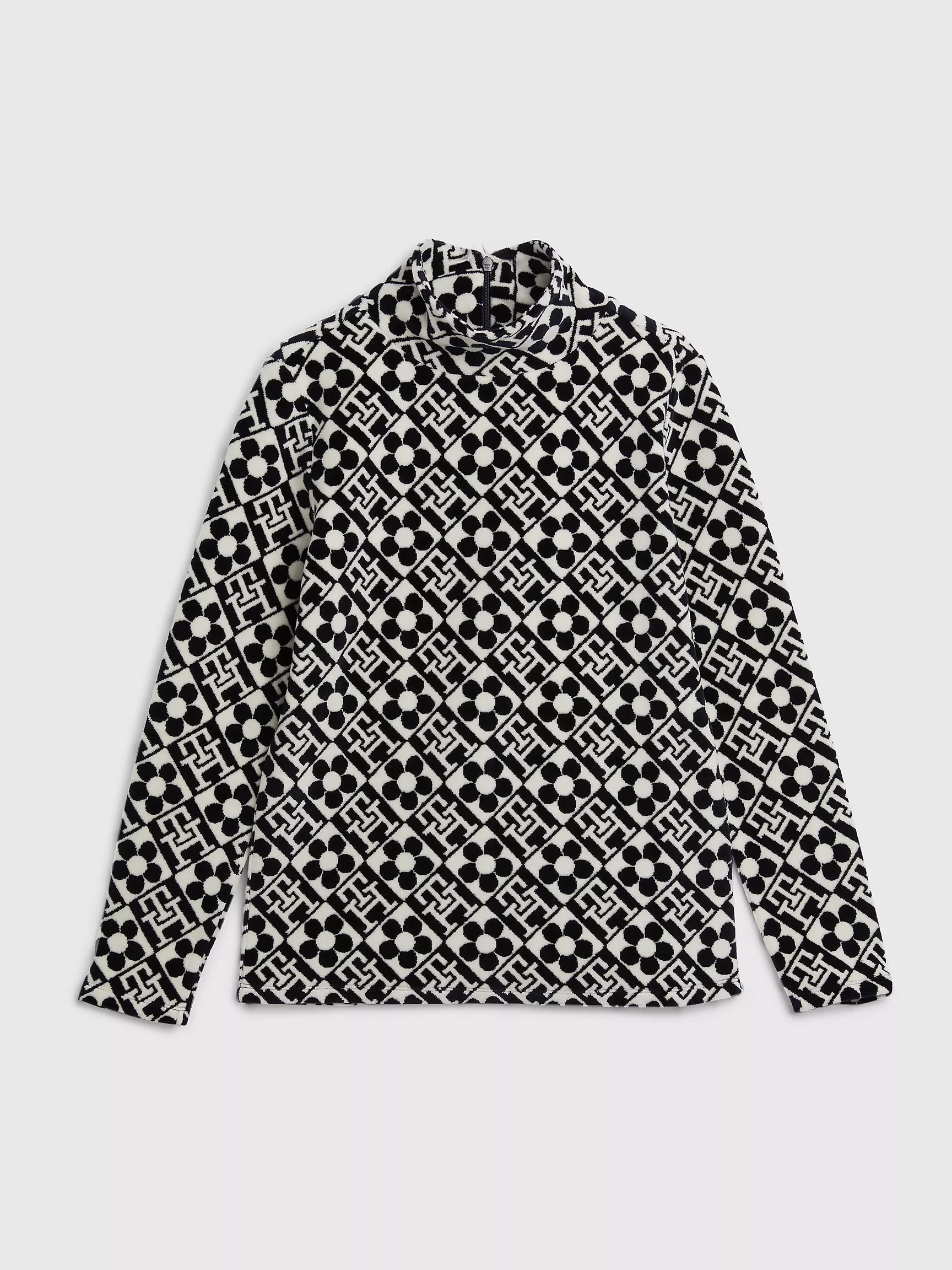 Топ для девочек Tommy Hilfiger, Детская водолазка с монограммным узором из коллаборации TH x Richard Quinn