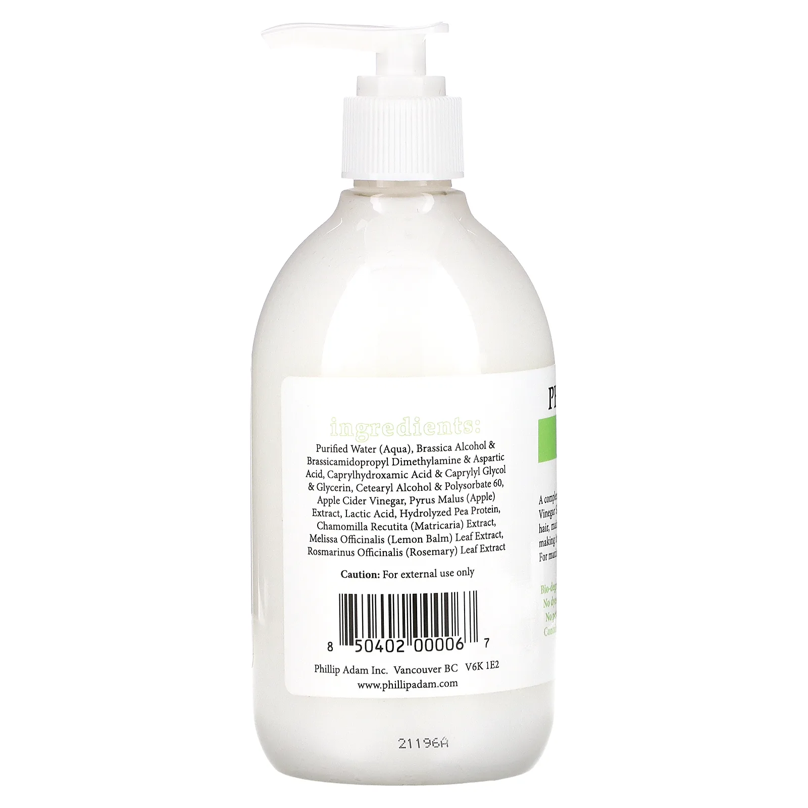 Phillip Adam, кондиционер с яблочным уксусом, 355 мл (12 жидк. унций)