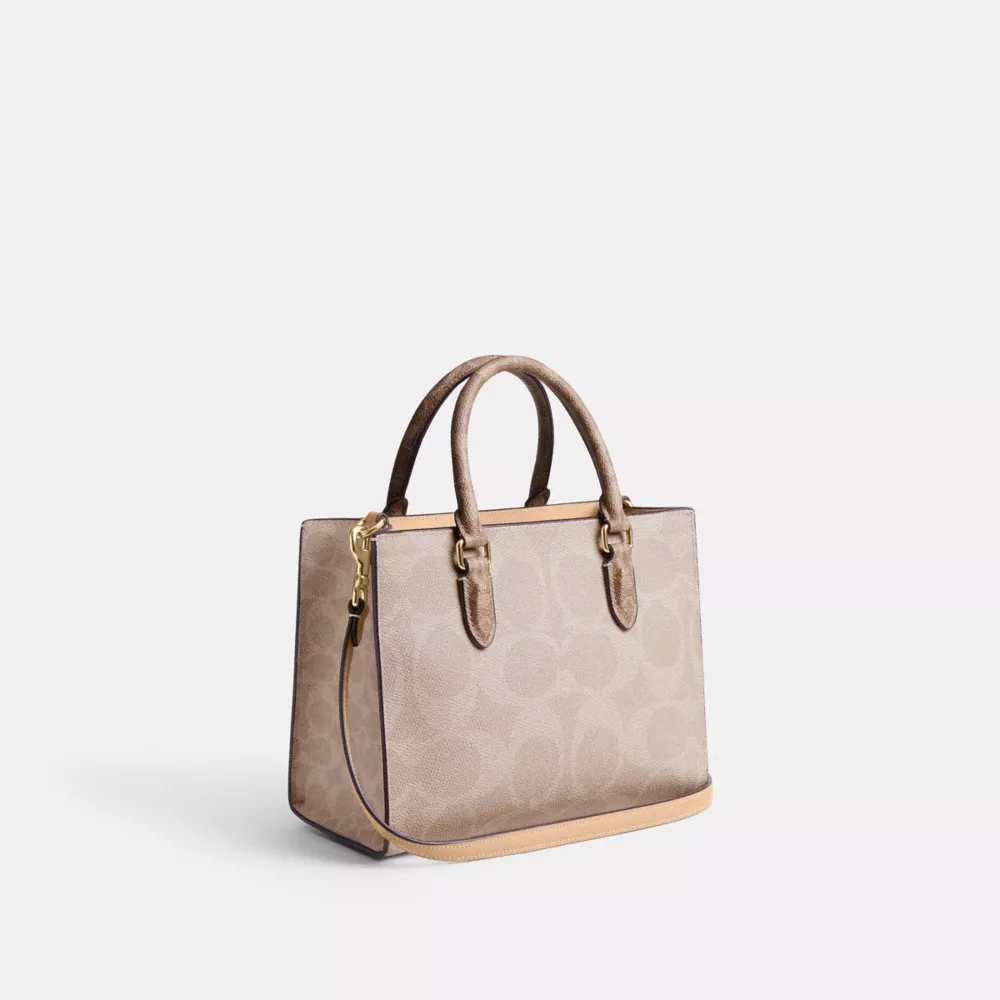 Сумка COACH Maggie Small Tote Bag In Blocked Signature Canvas