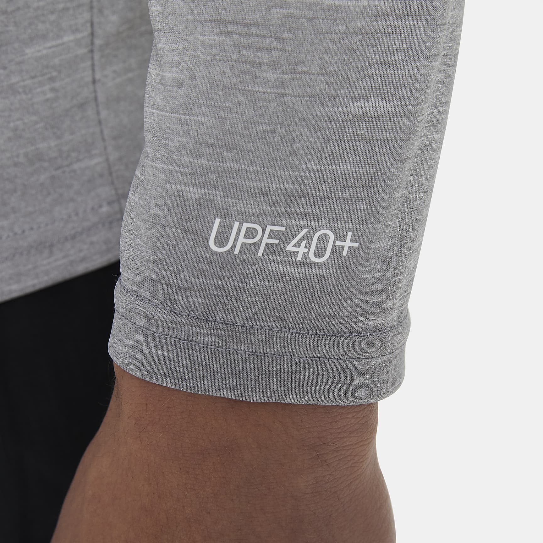 Nike Men's Heathered Long-Sleeve Hydroguard Swim Shirt