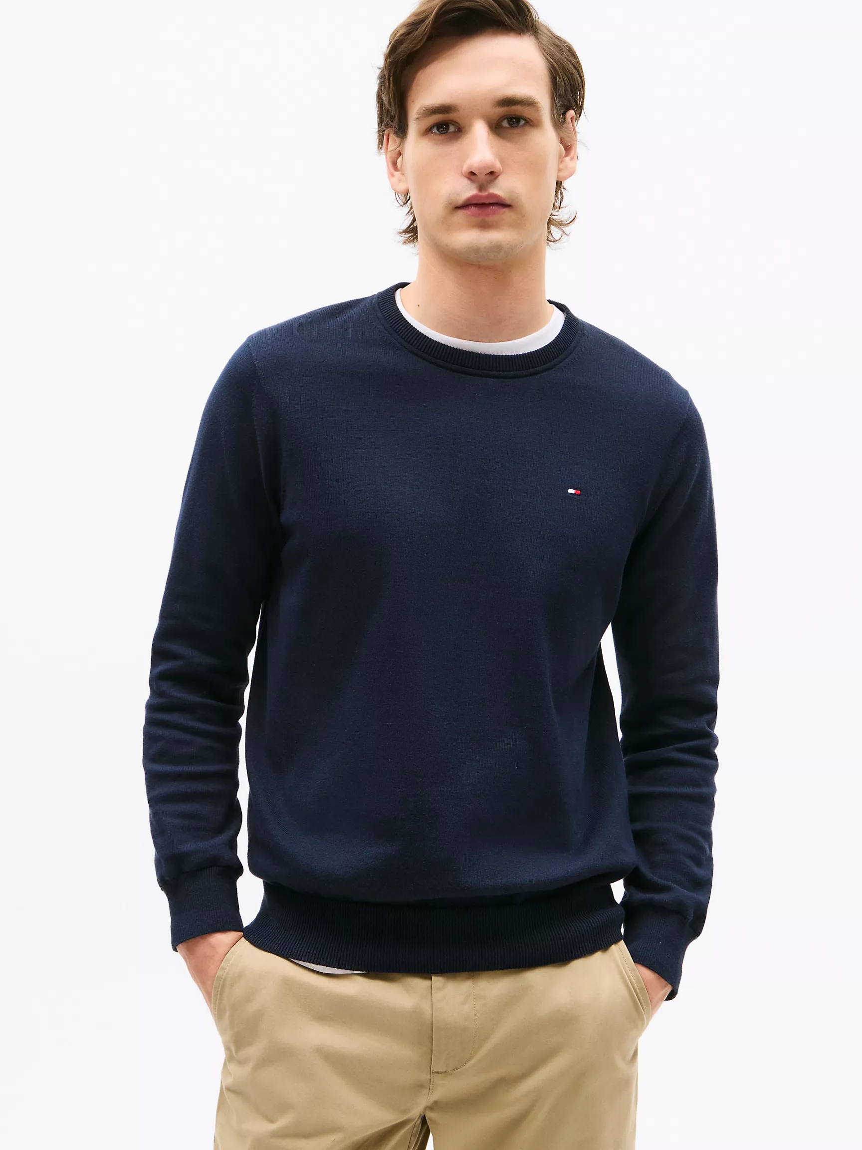Мужской свитер Tommy Hilfiger, Классический свитер с круглым вырезом