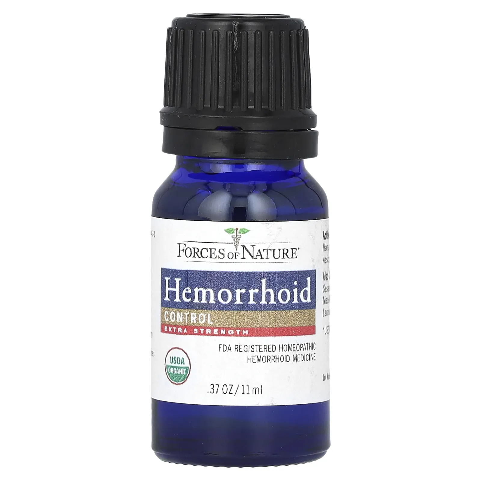 Forces of Nature, Hemorrhoid, органическое растительное средство, с повышенной силой действия, 11 мл (0,37 жидк. унции)