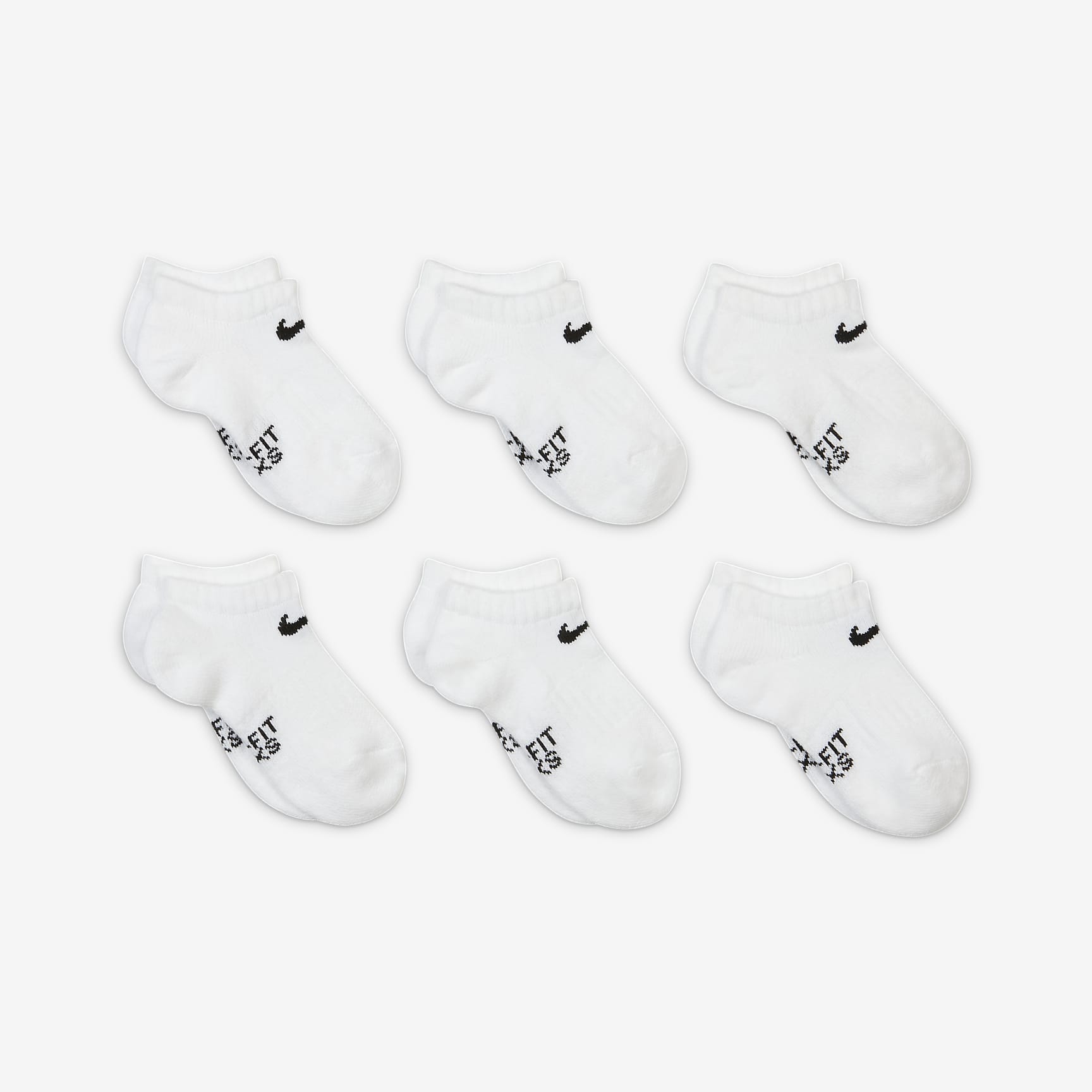 Nike Dri-FIT Performance Basics Big Kids' No-Show Socks (6 Pairs)