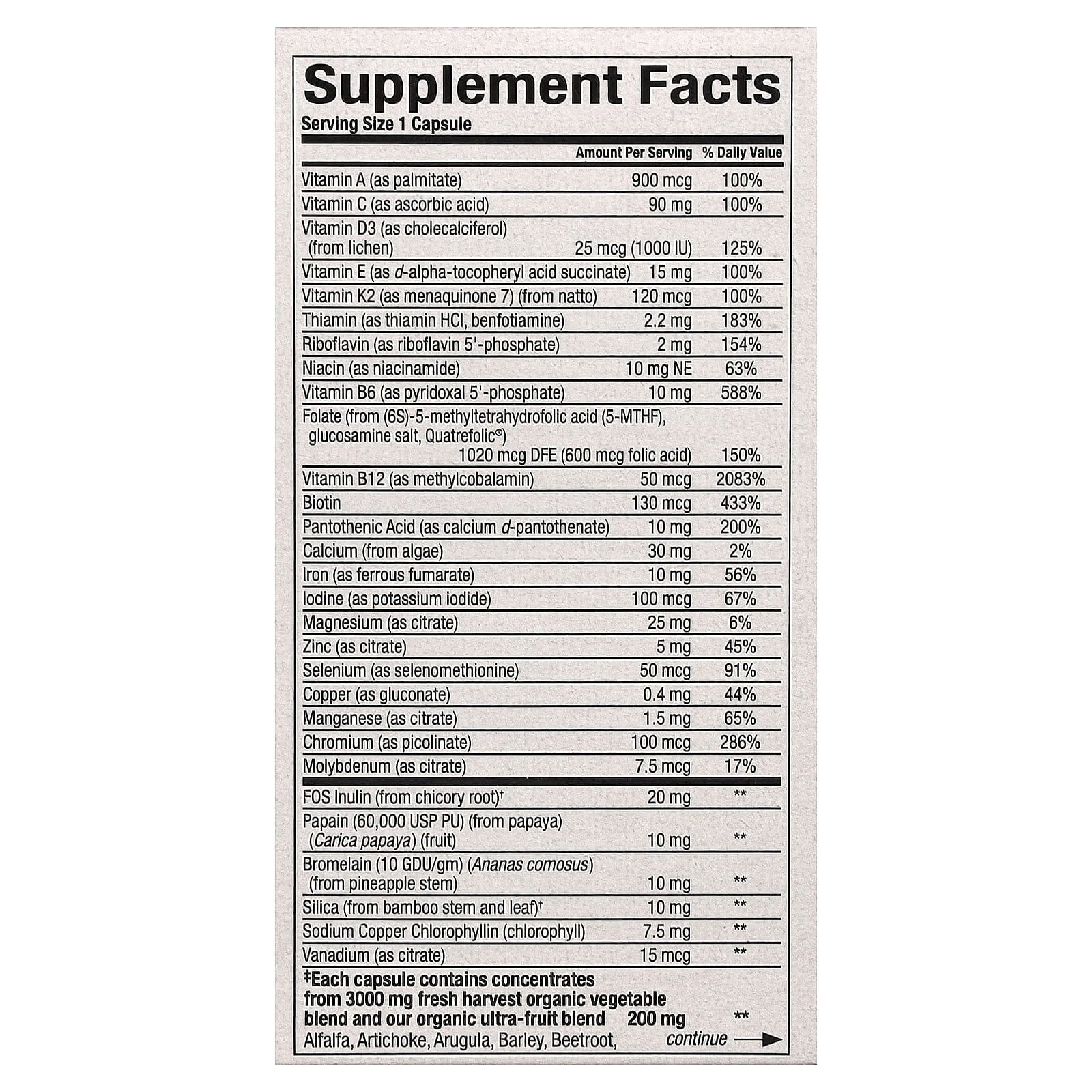 Natural Factors, Whole Earth & Sea®, мультивитамины для женщин, 60 вегетарианских капсул