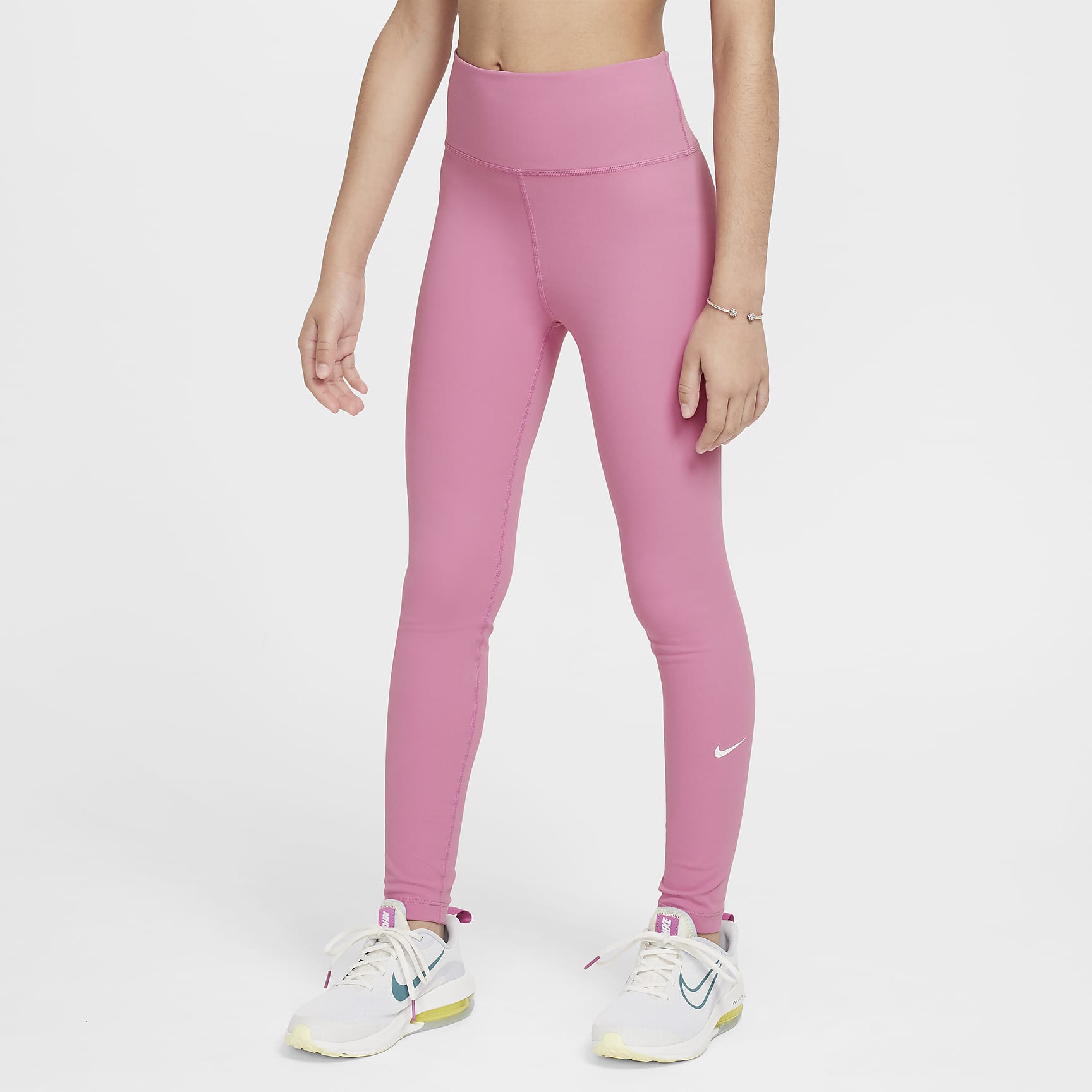 Nike One Big Kids' (Girls') Dri-FIT High-Waisted Leggings