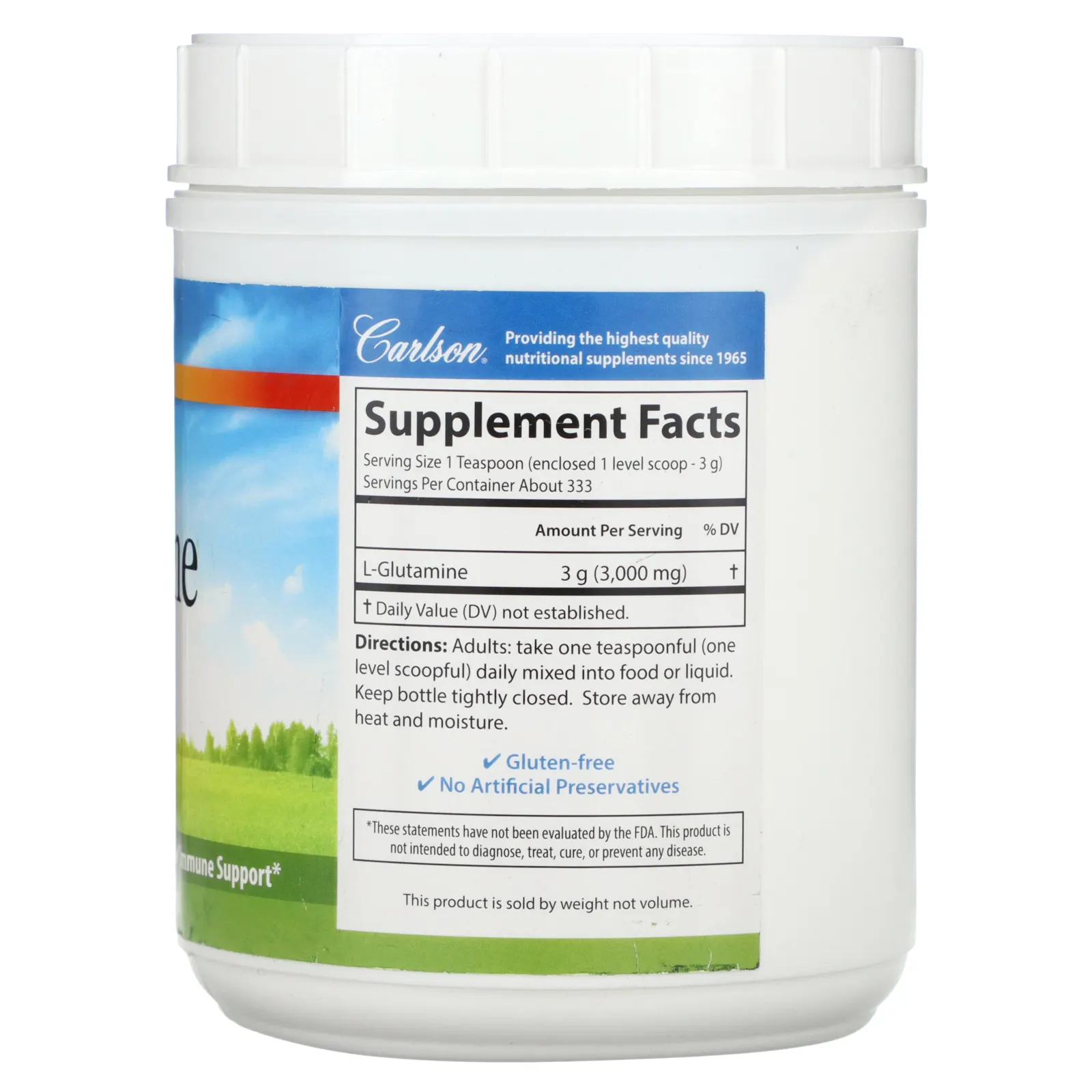 Carlson, L-глютамин в порошке, 1000 г (35 унций)