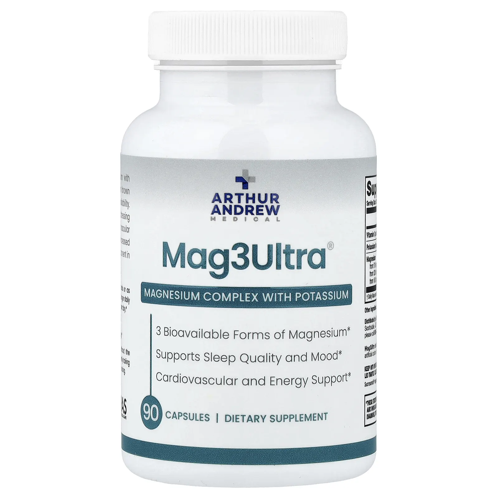 Arthur Andrew Medical, Mag3Ultra®, комплекс магния с калием, 90 капсул
