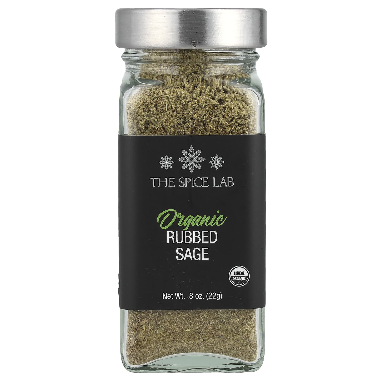 The Spice Lab, Органический натертый шалфей, 22 г (0,8 унции)