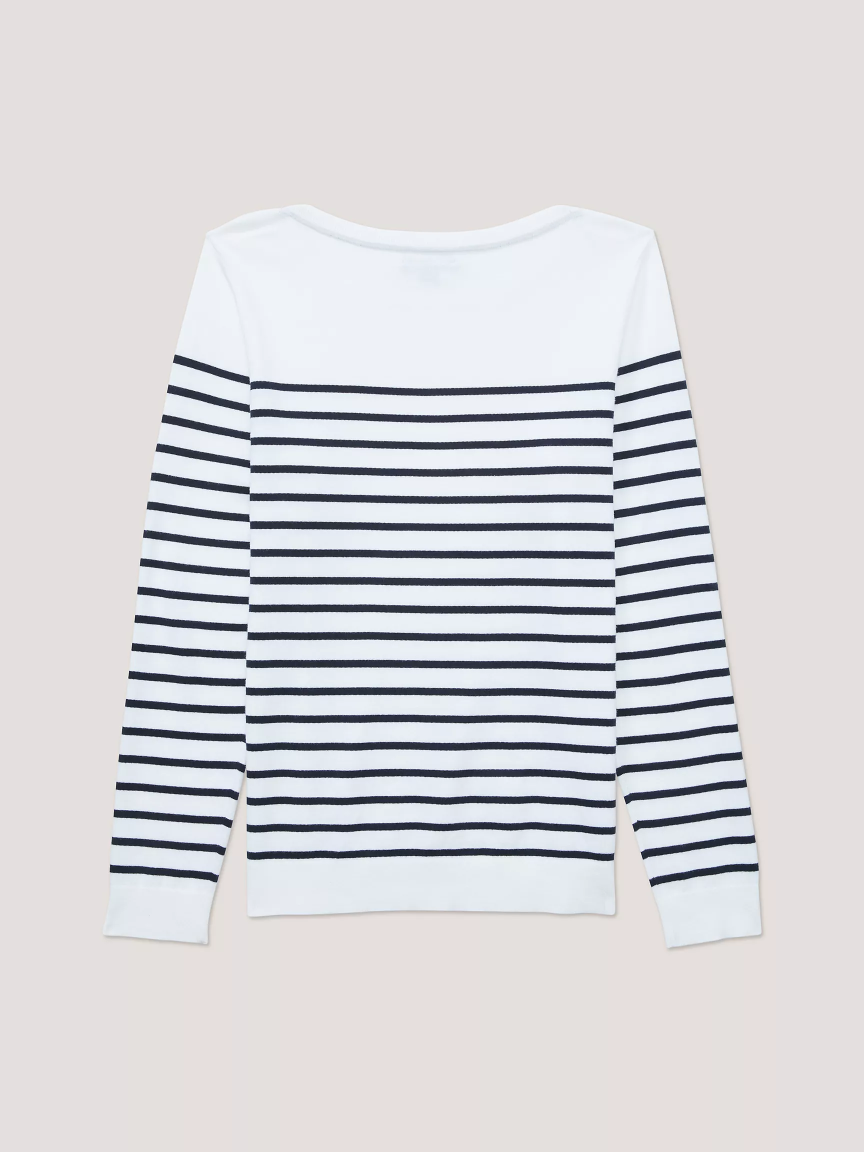 Женский свитер Tommy Hilfiger, Полосатый свитер с вырезом "лодочка"