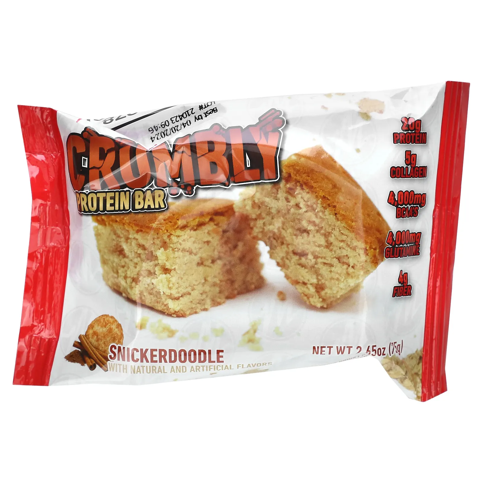 Metabolic Nutrition, Протеиновый батончик в крошке, Snickerdoodle, 12 батончиков по 75 г (2,65 унции)