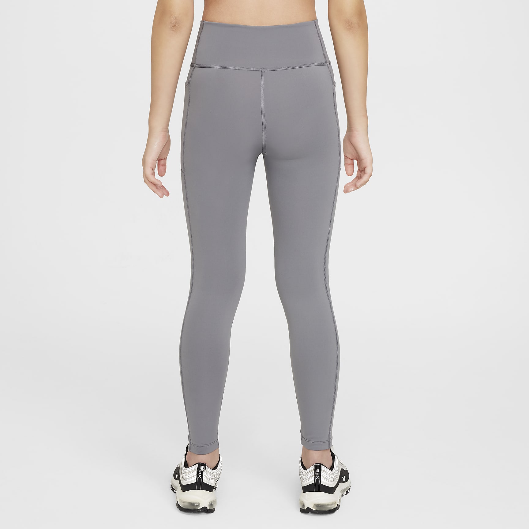 Nike One Big Kids' (Girls') Dri-FIT High-Waisted Leggings with Pockets