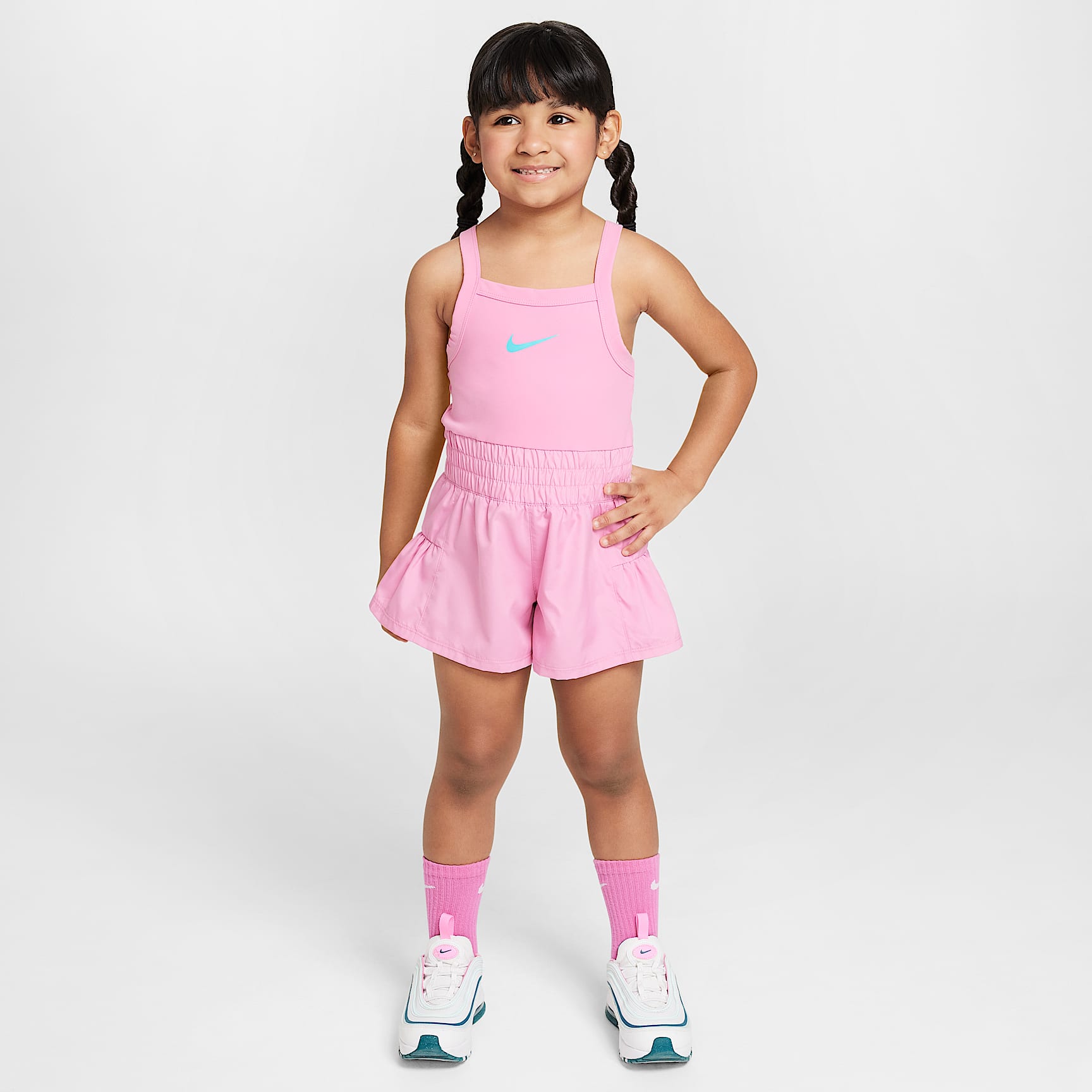 Nike Dri-FIT Sunny Swoosh Little Kids' Runsie Romper
