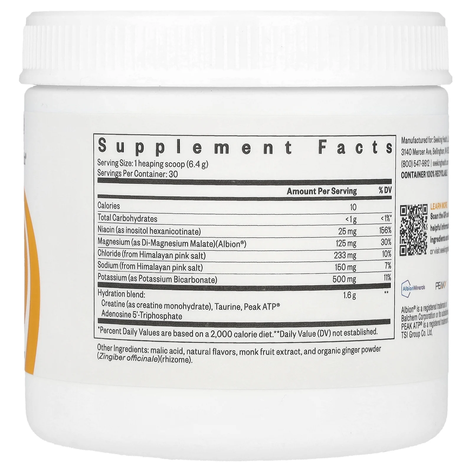 Seeking Health, Optimal Electrolyte, ягодный, 250 г (8,82 унции)