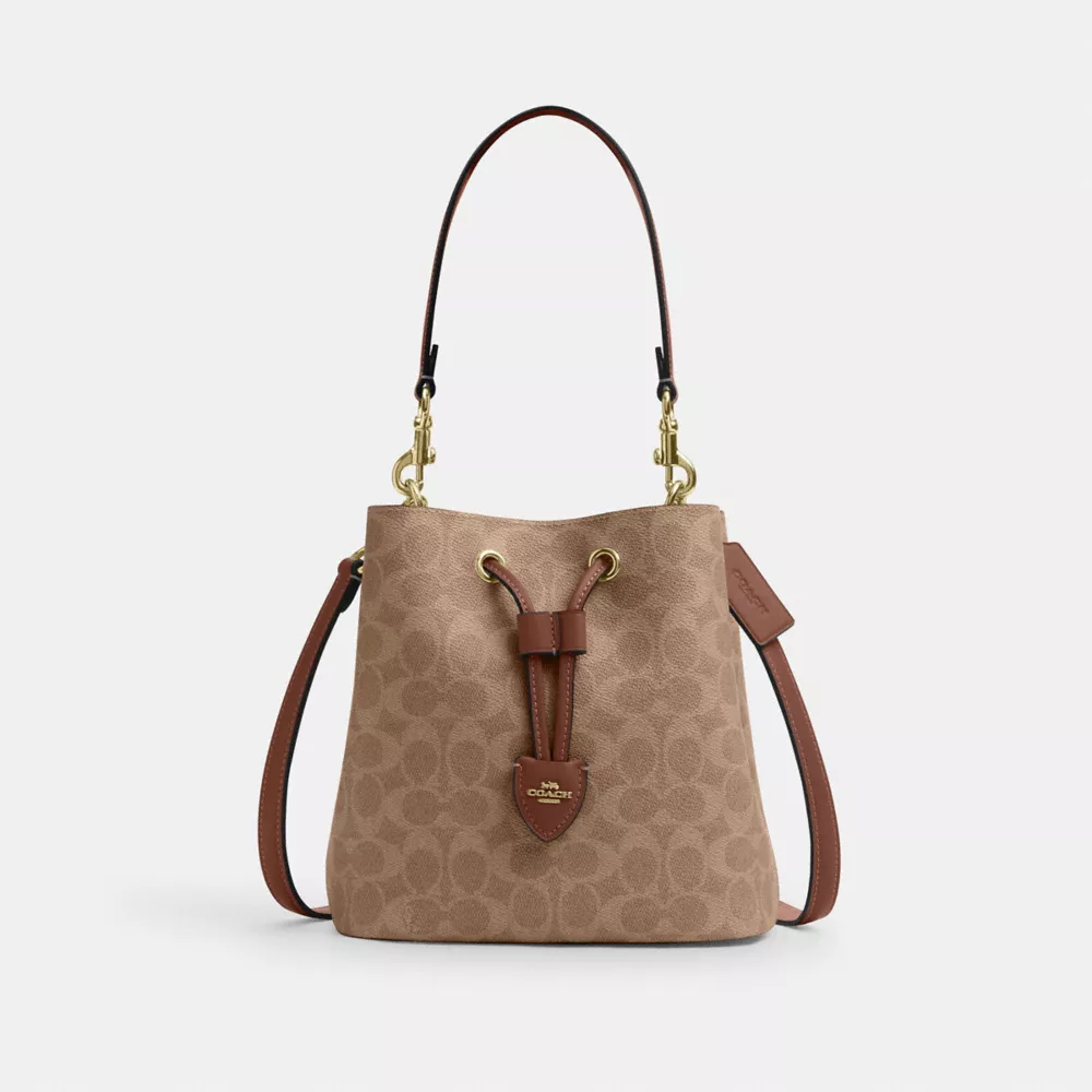 Сумка COACH Rowan Bucket Bag In Signature Canvas