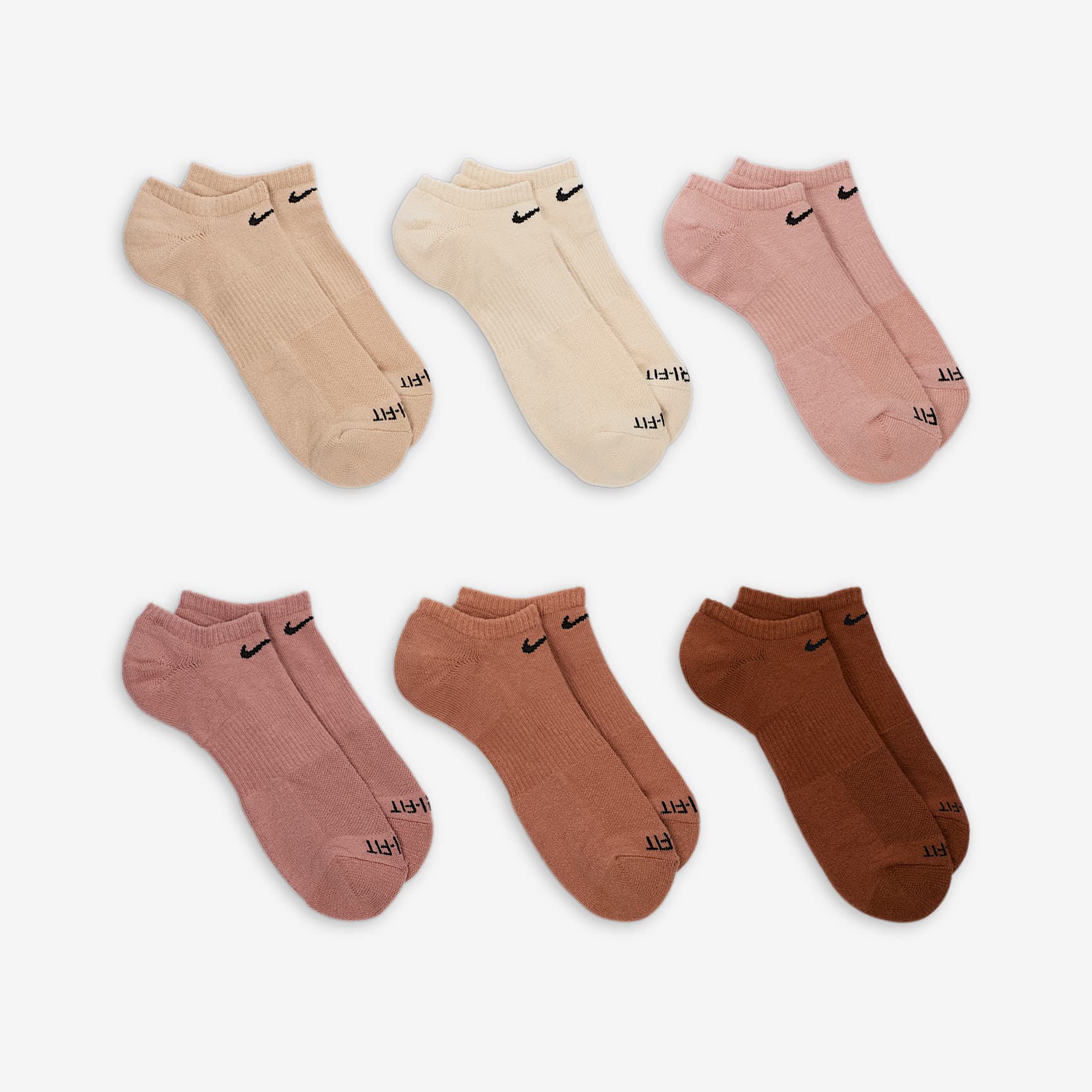 Nike Everyday Plus Cushioned Training No-Show Socks (6 Pairs)
