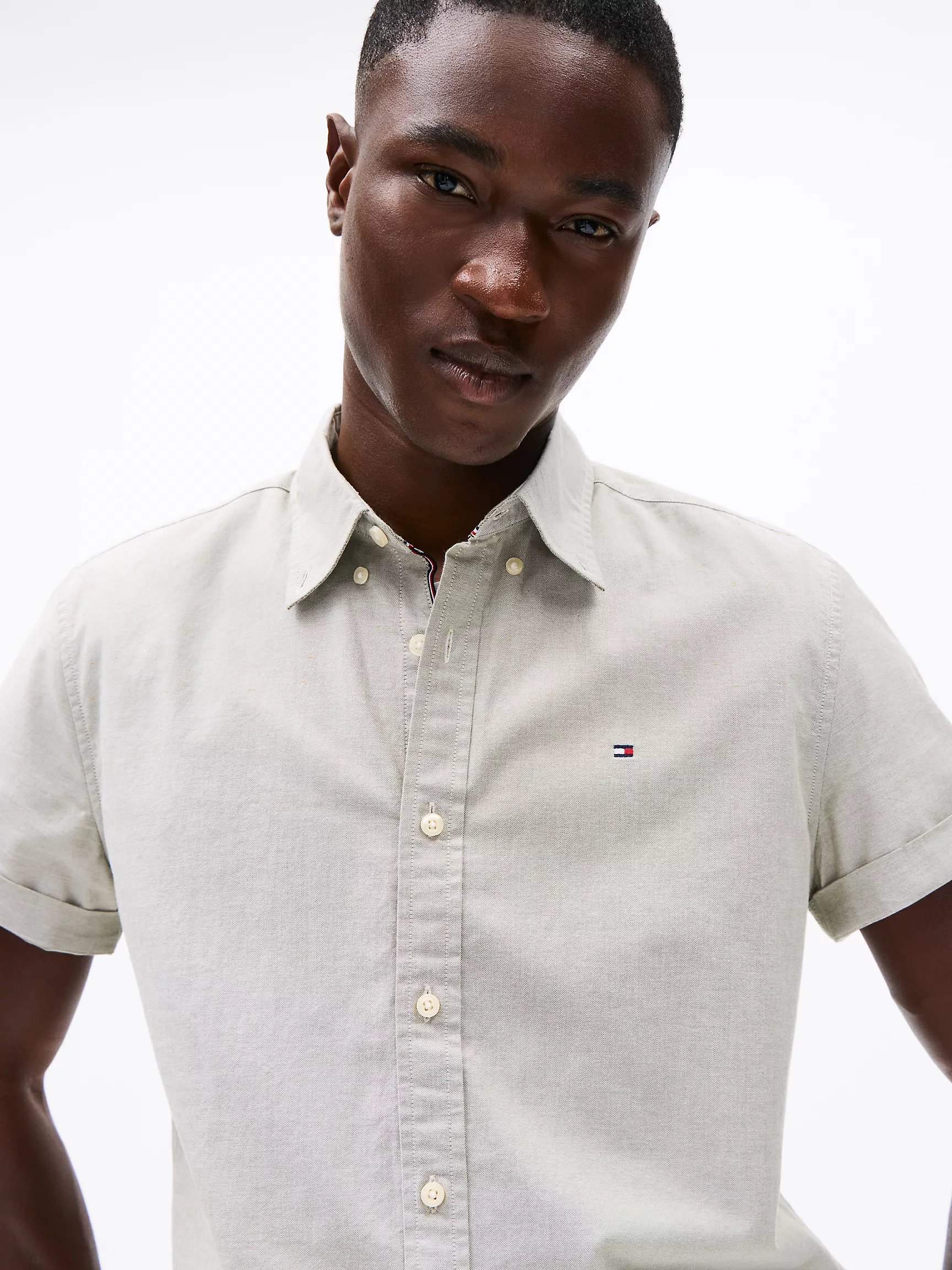 Мужская рубашка Tommy Hilfiger, Эластичная рубашка из оксфорда стандартного кроя