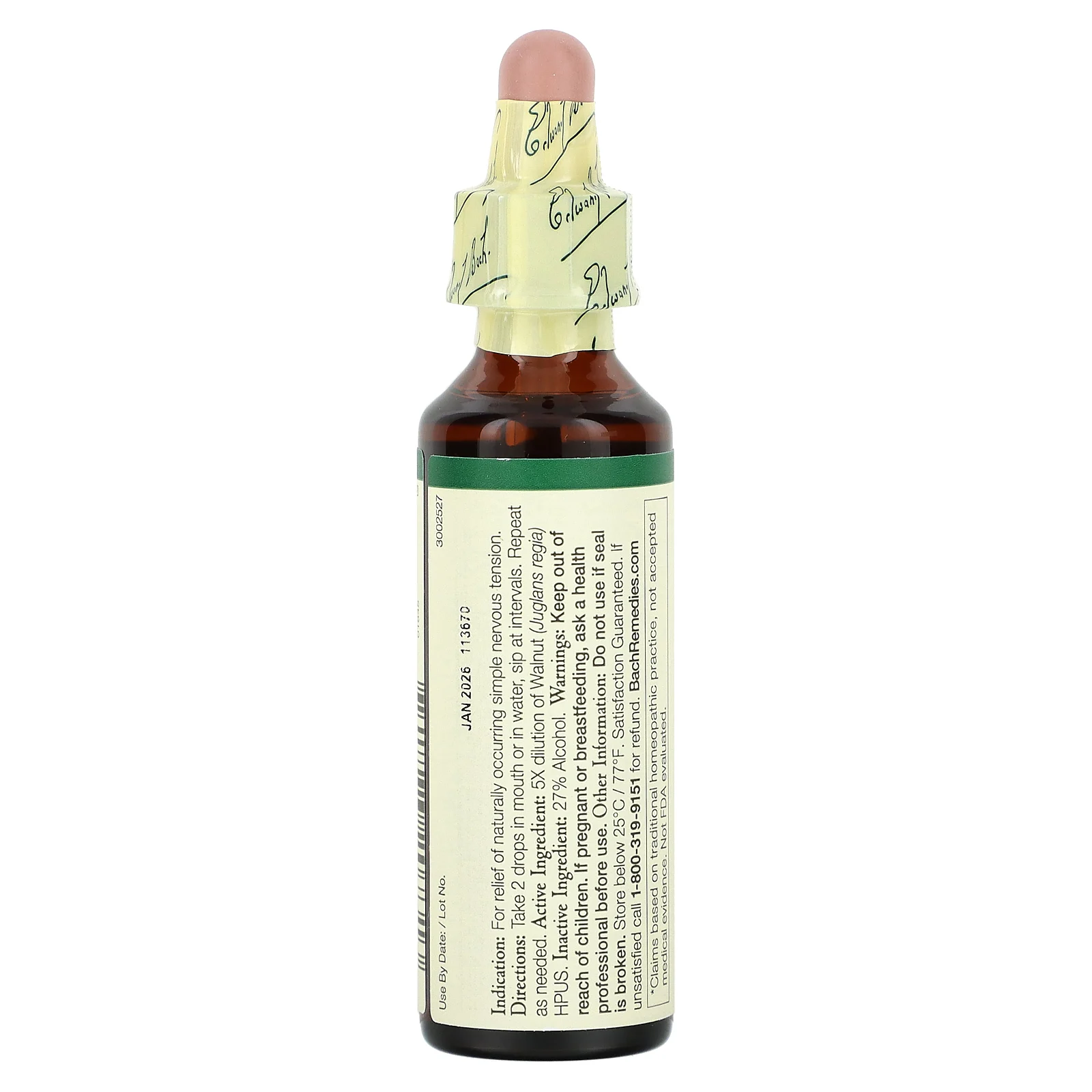 Bach, Original Flower Remedies, грецкий орех, 20 мл (0,7 жидк. Унции)
