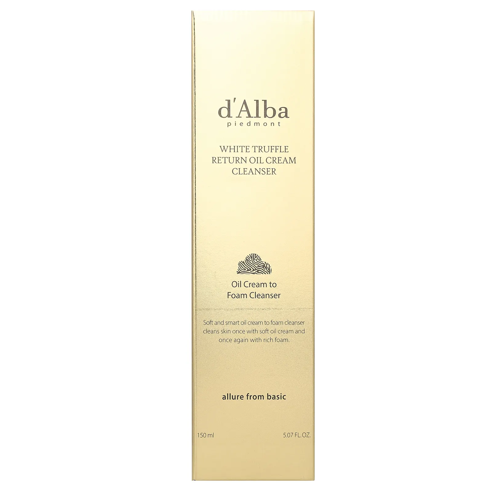 d'Alba, очищающий крем-молочко с маслом белого трюфеля, 150 мл (5,07 жидк. унции)